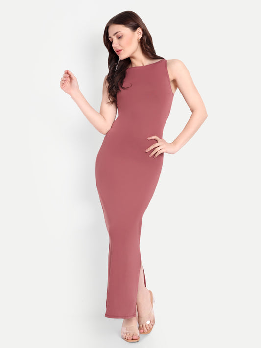 LUNA LOUNGE DRESS IN PINK ROSE