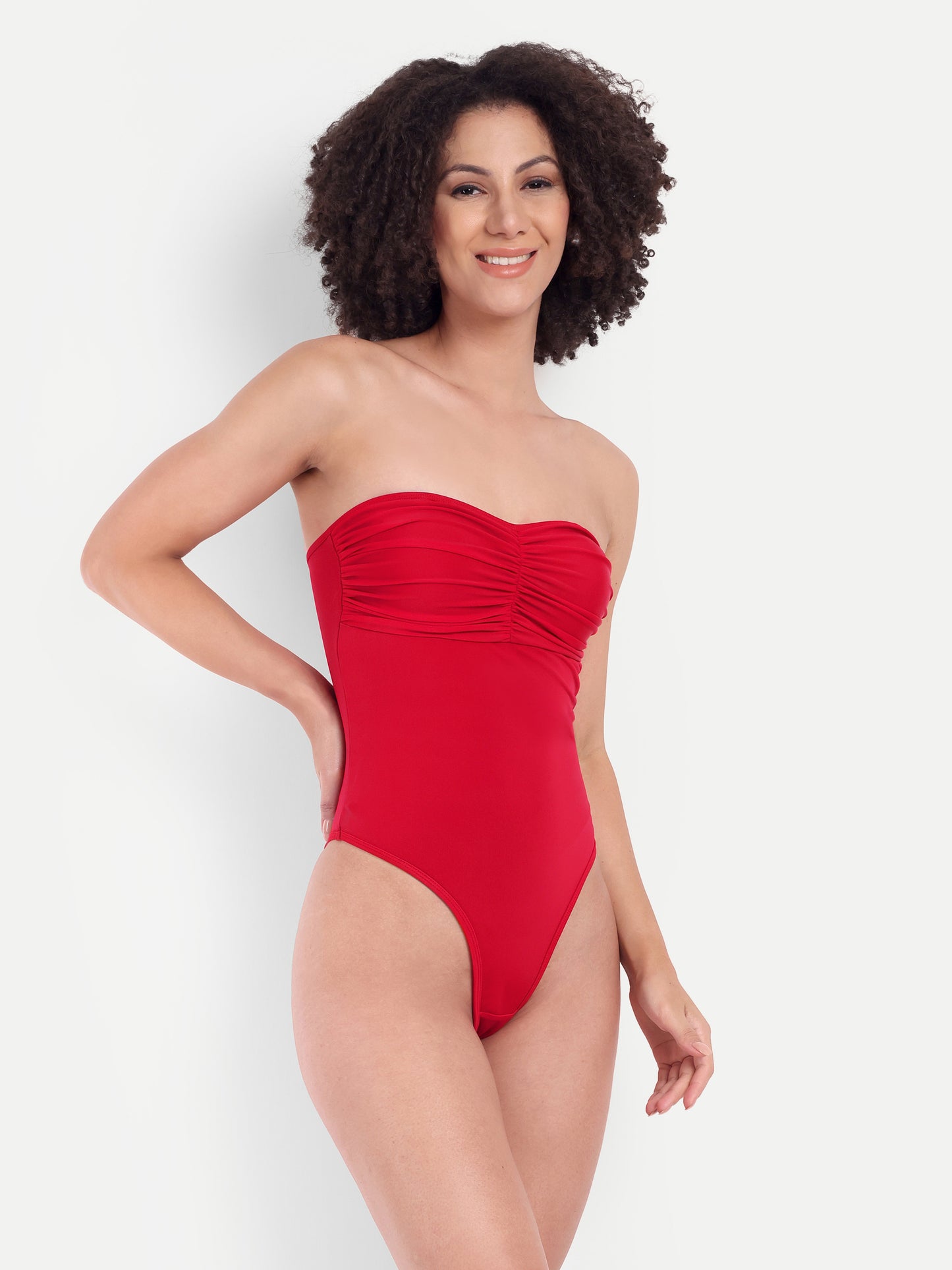 Valentina Swimsuit in Scarlet with Sarong