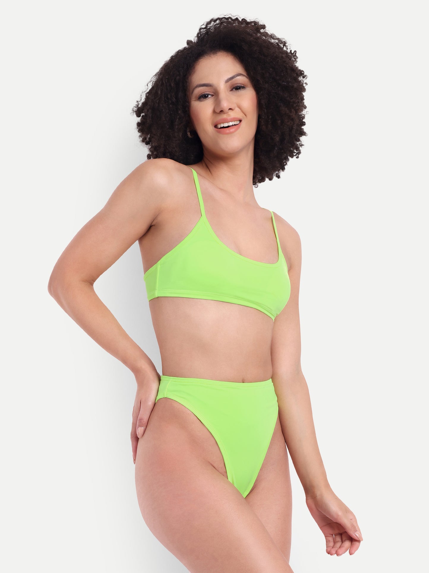 CHRISTY BIKINI SET IN LIME WITH SARONG