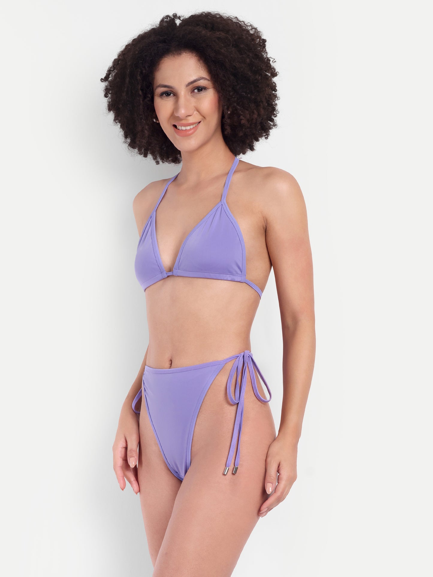 EMILY TIE UP BIKINI IN LILAC WITH SARONG