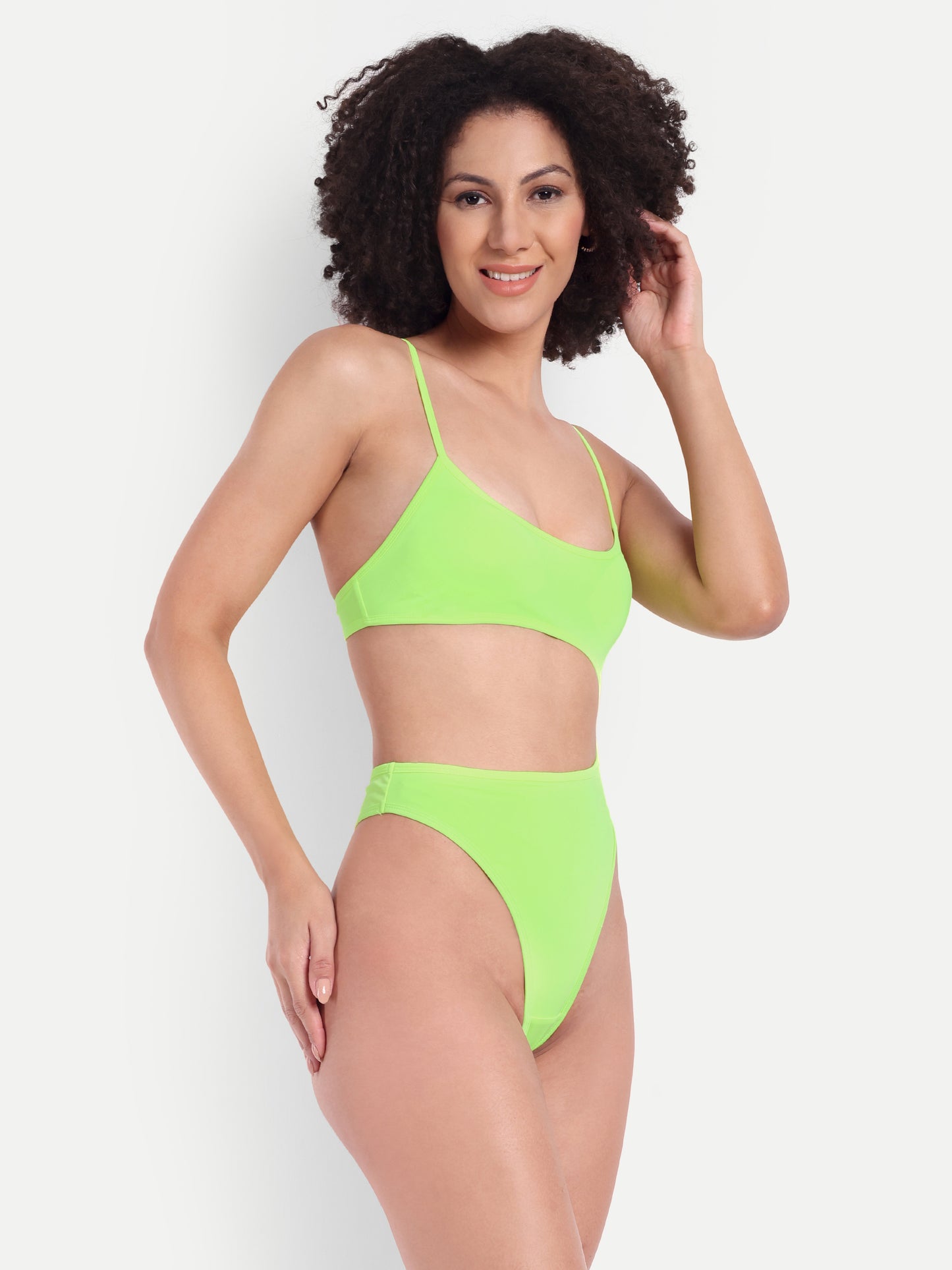 CINDY LIME  SWIMSUIT WITH SARONG