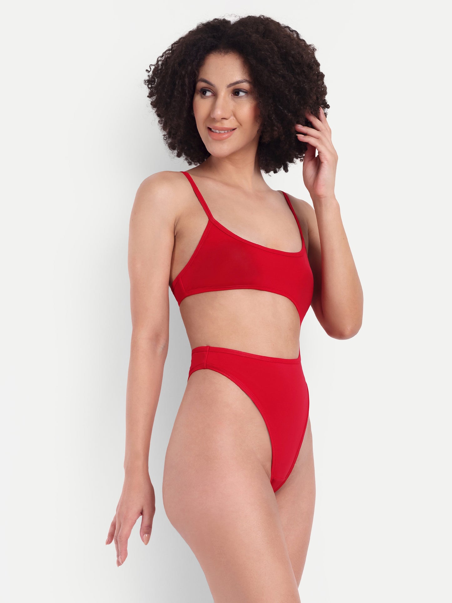 CINDY LAPIS SCARLET SWIMSUIT WITH SARONG