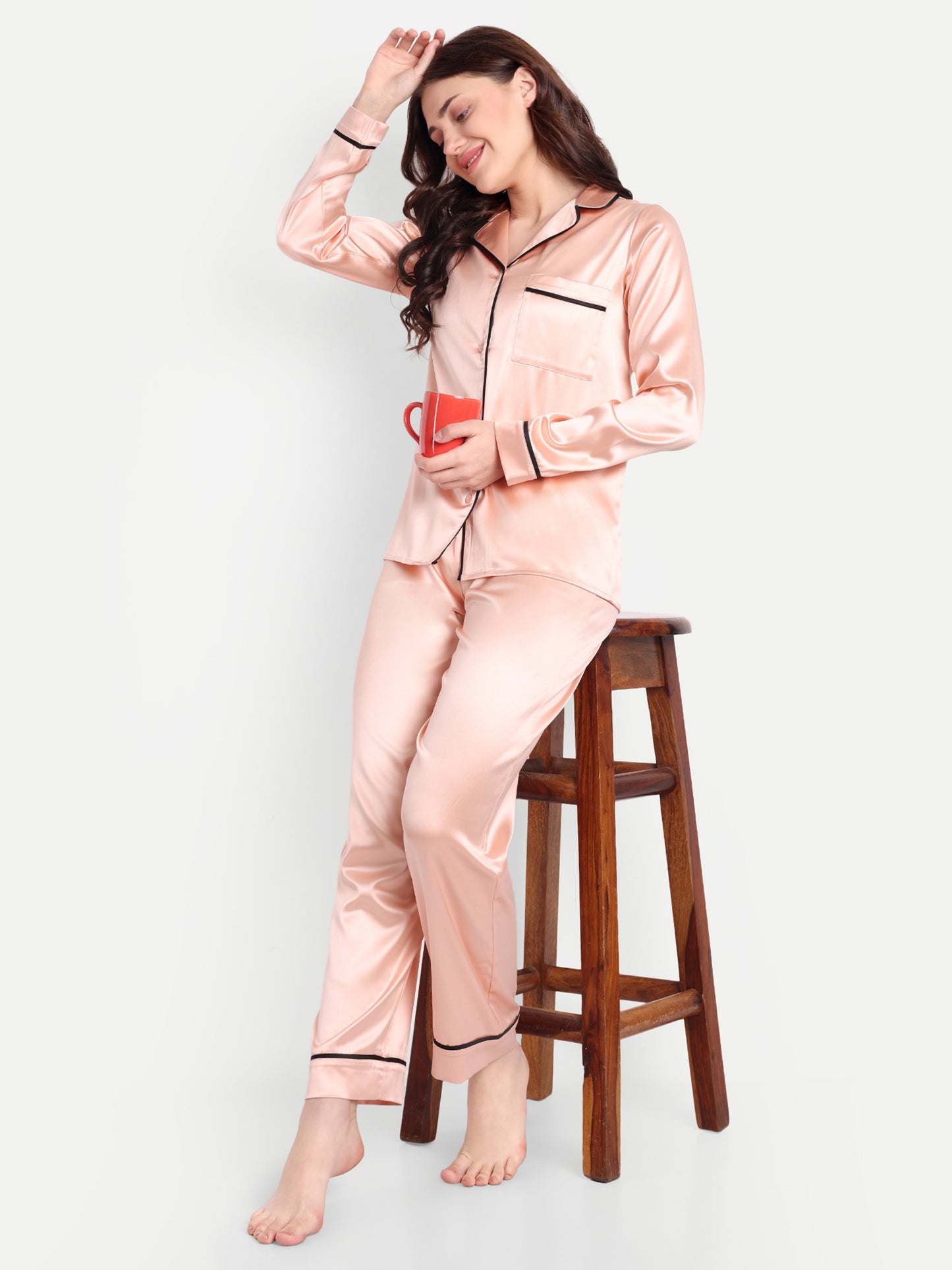 ANNA SLEEP SET IN PEACH