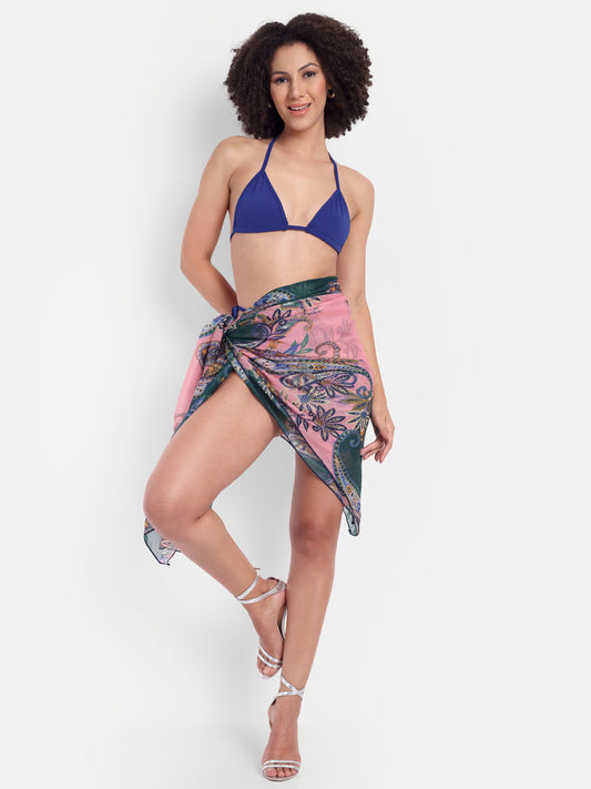 EMILY TIE UP BIKINI IN LAPIS BLUE WITH SARONG