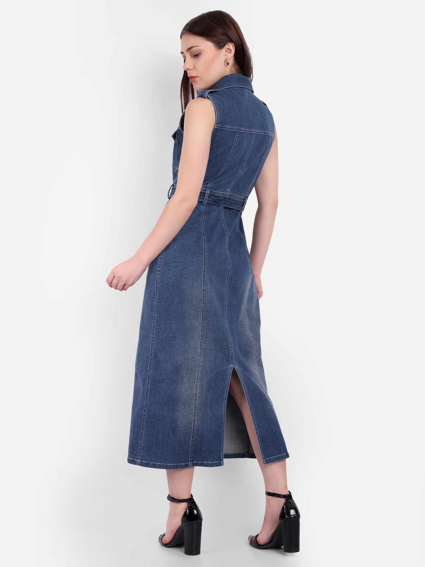 AUDREY DENIM LONG DRESS