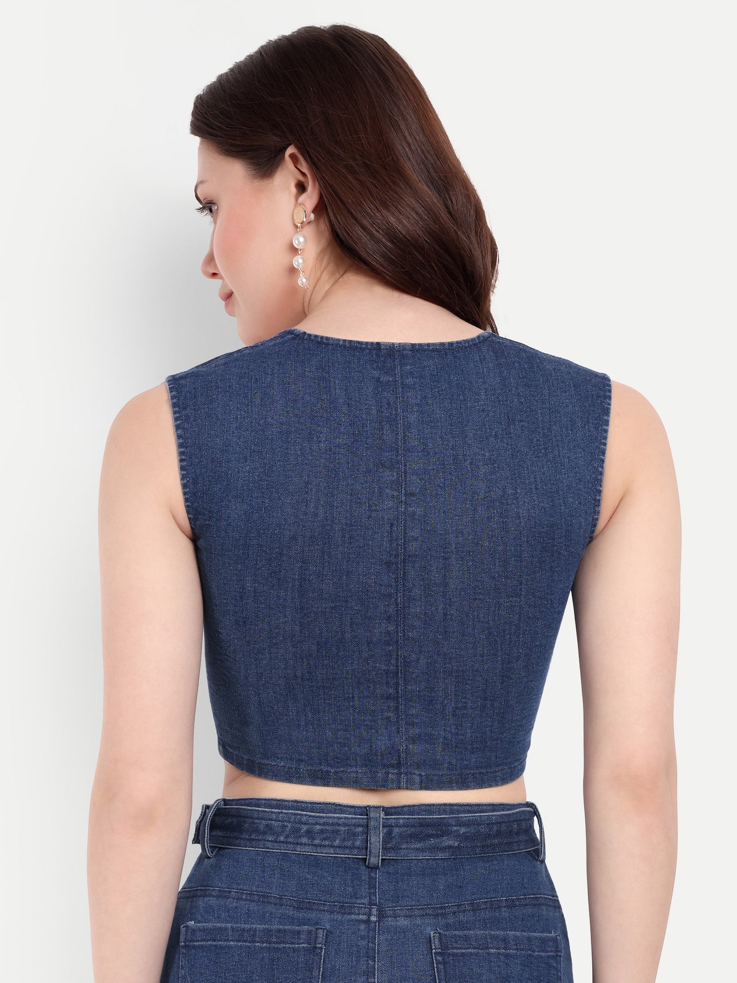 BELLA DENIM CROP TOP