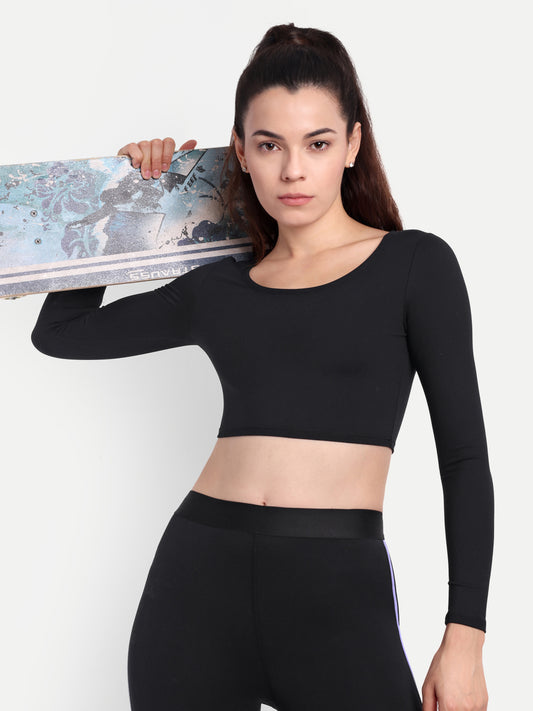 BLAKE CROP TOP IN BLACK