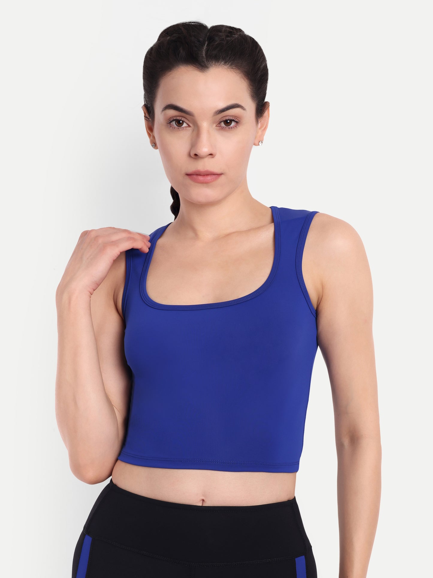 FLEUR CROP TOP IN LAPIS BLUE