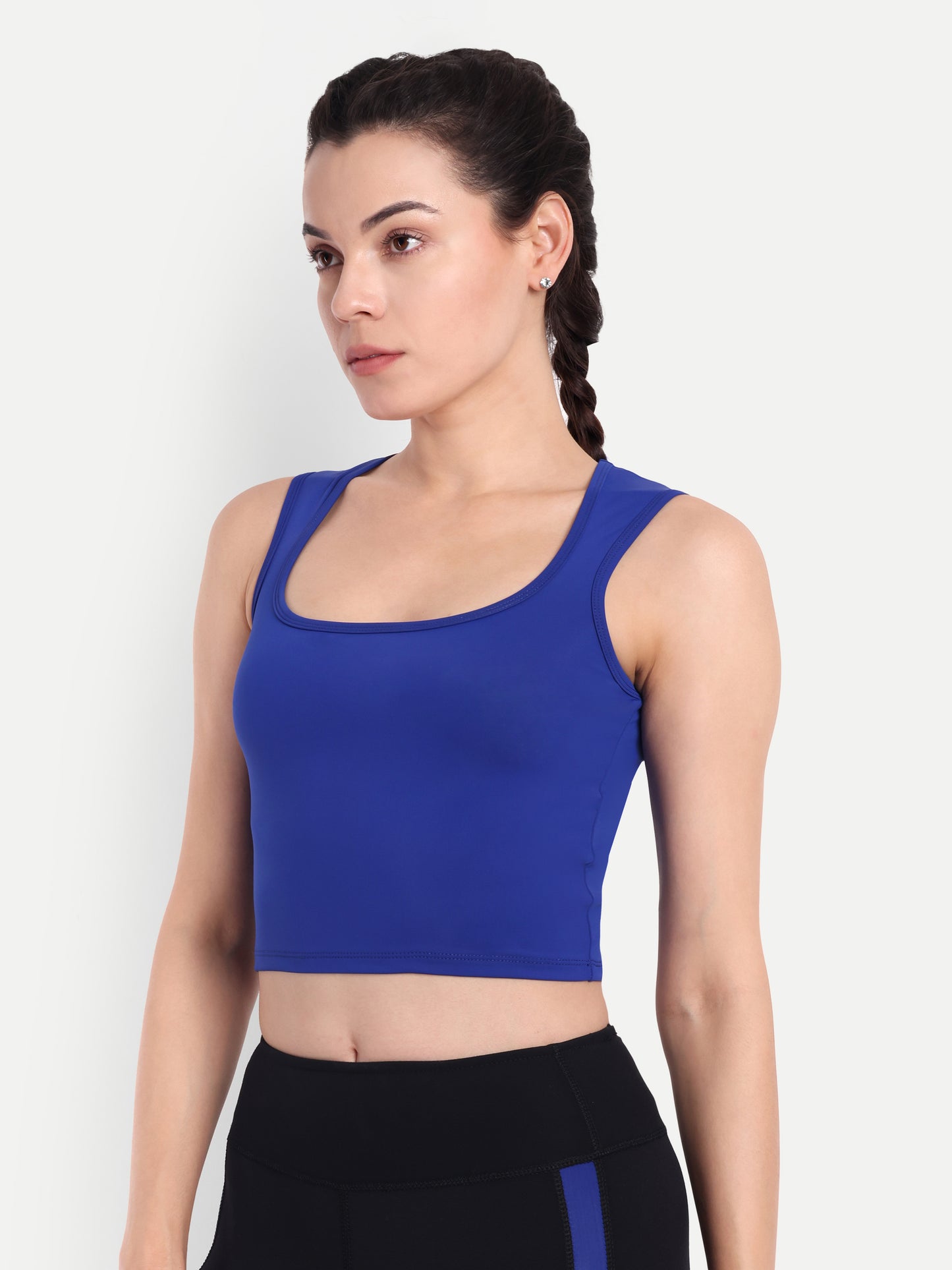 FLEUR CROP TOP IN LAPIS BLUE