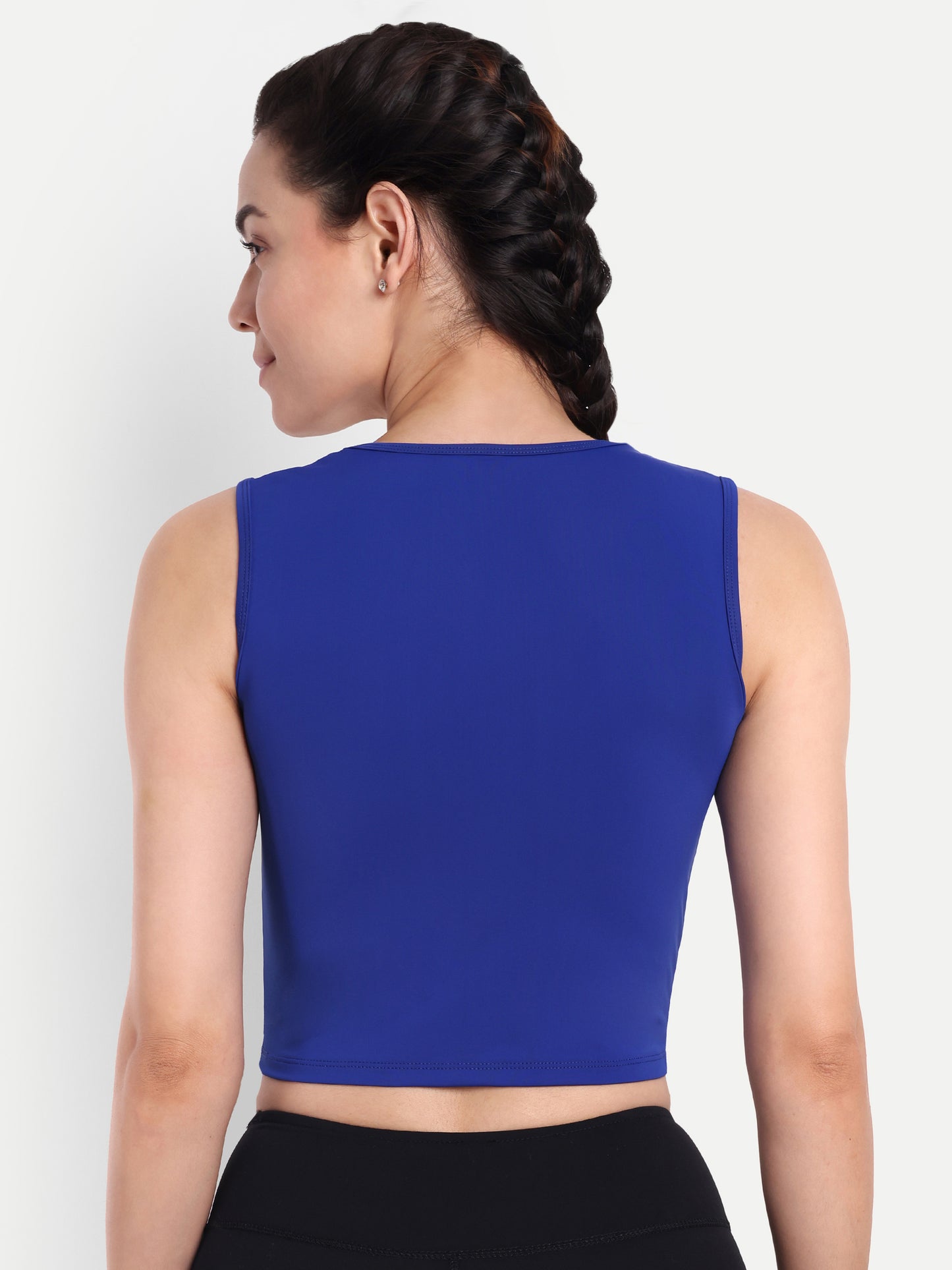 FLEUR CROP TOP IN LAPIS BLUE