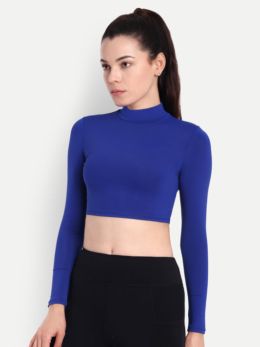 ELLE CROP TOP IN LAPIS BLUE