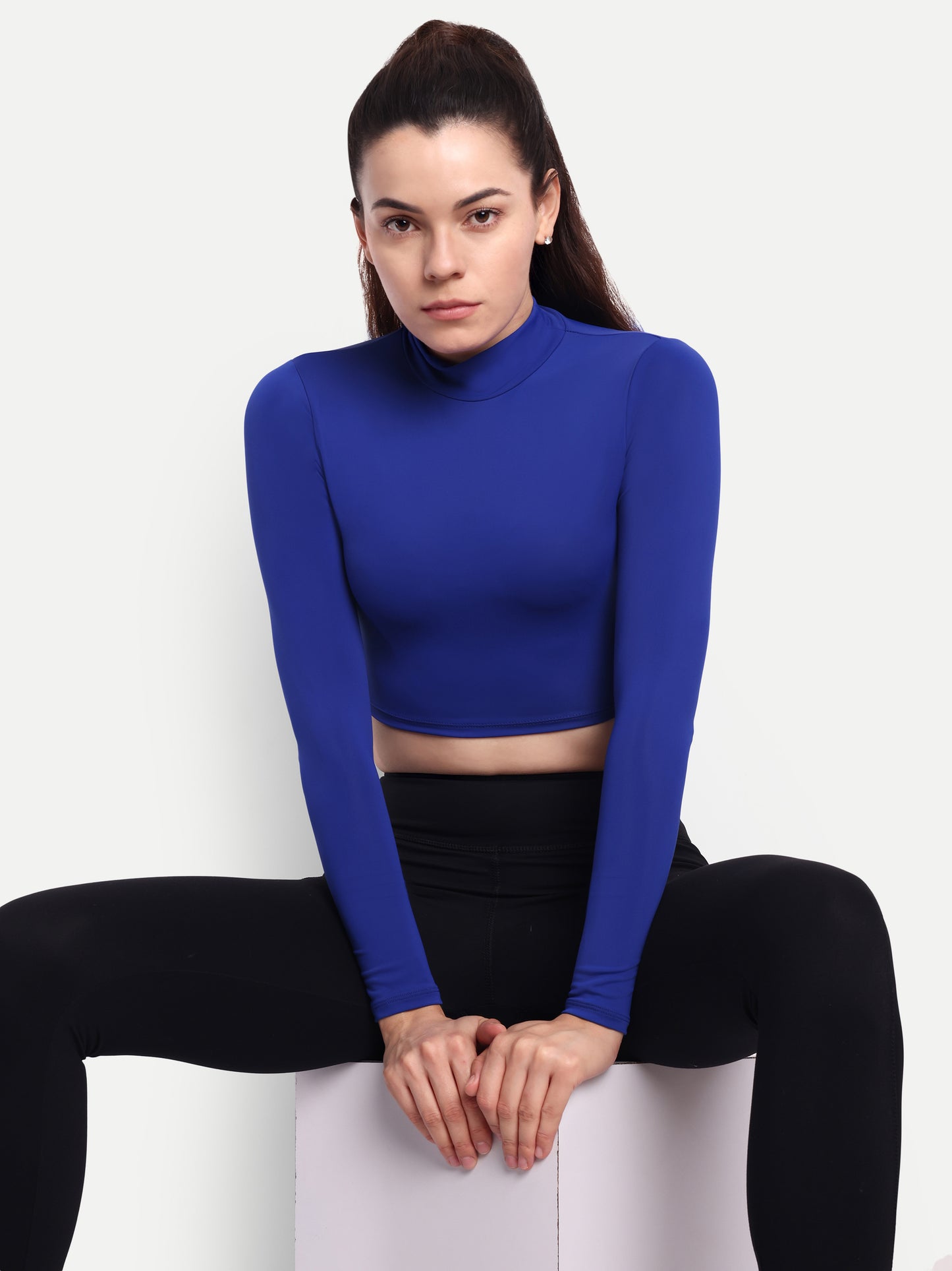 ELLE CROP TOP IN LAPIS BLUE