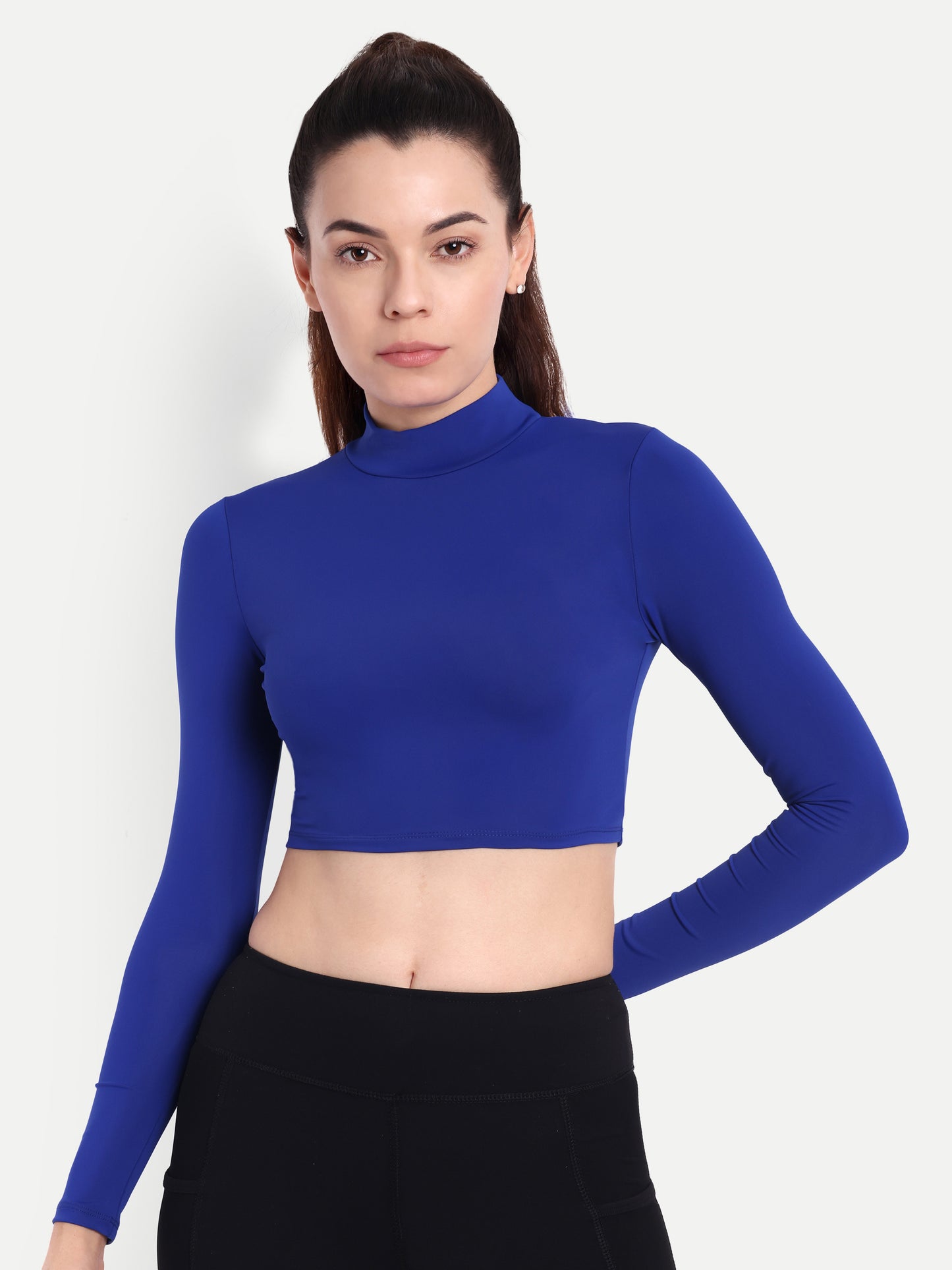 ELLE CROP TOP IN LAPIS BLUE