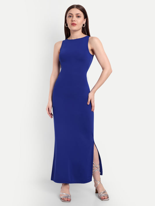 LUNA LOUNGE DRESS IN LAPIS BLUE