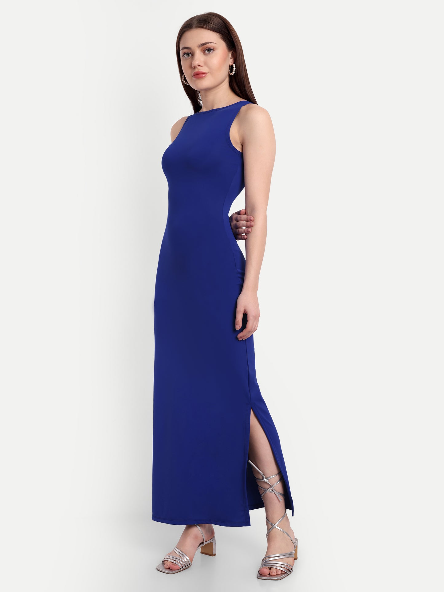 LUNA LOUNGE DRESS IN LAPIS BLUE