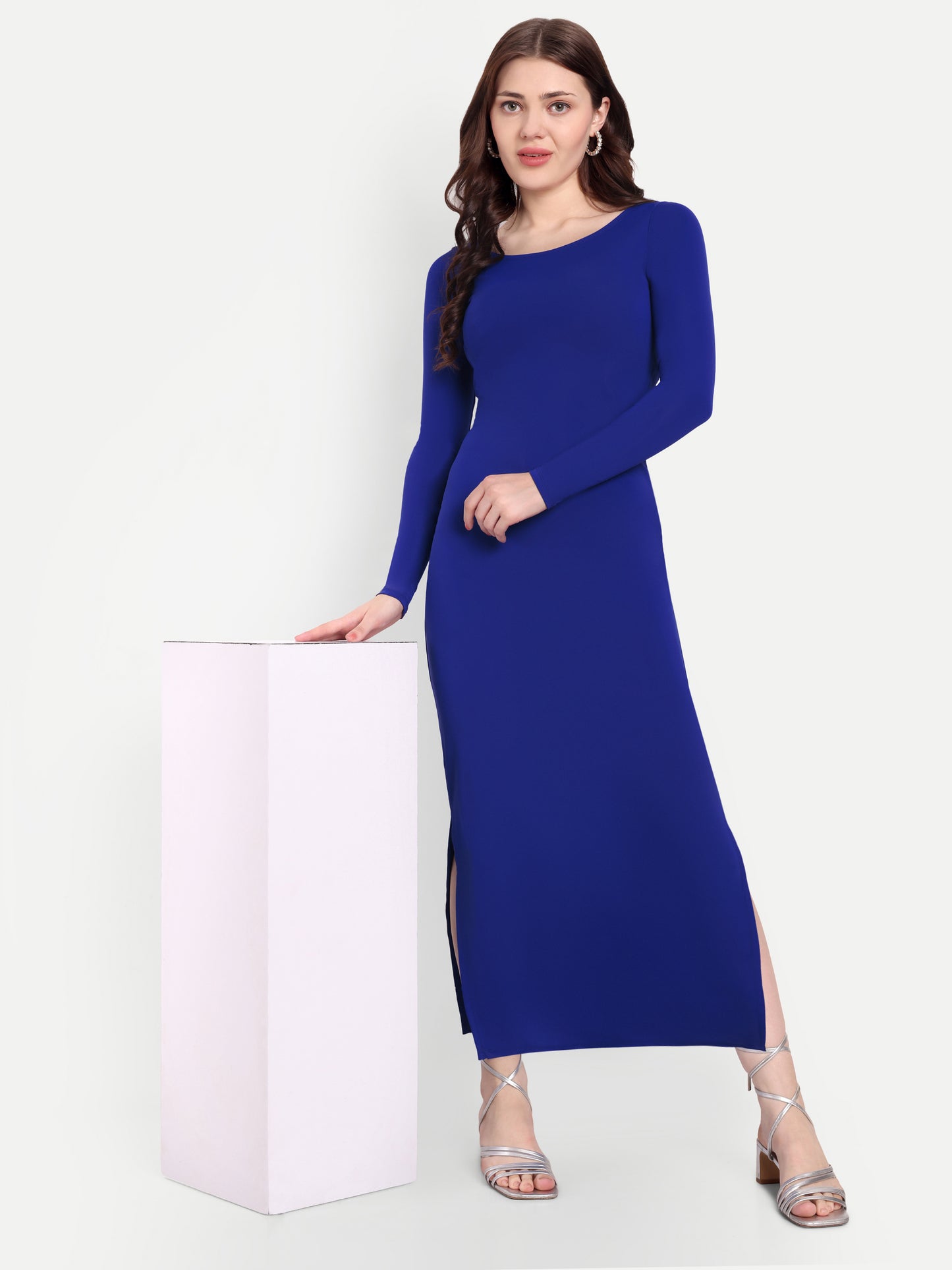 NADIA LOUNGE DRESS IN LAPIS BLUE