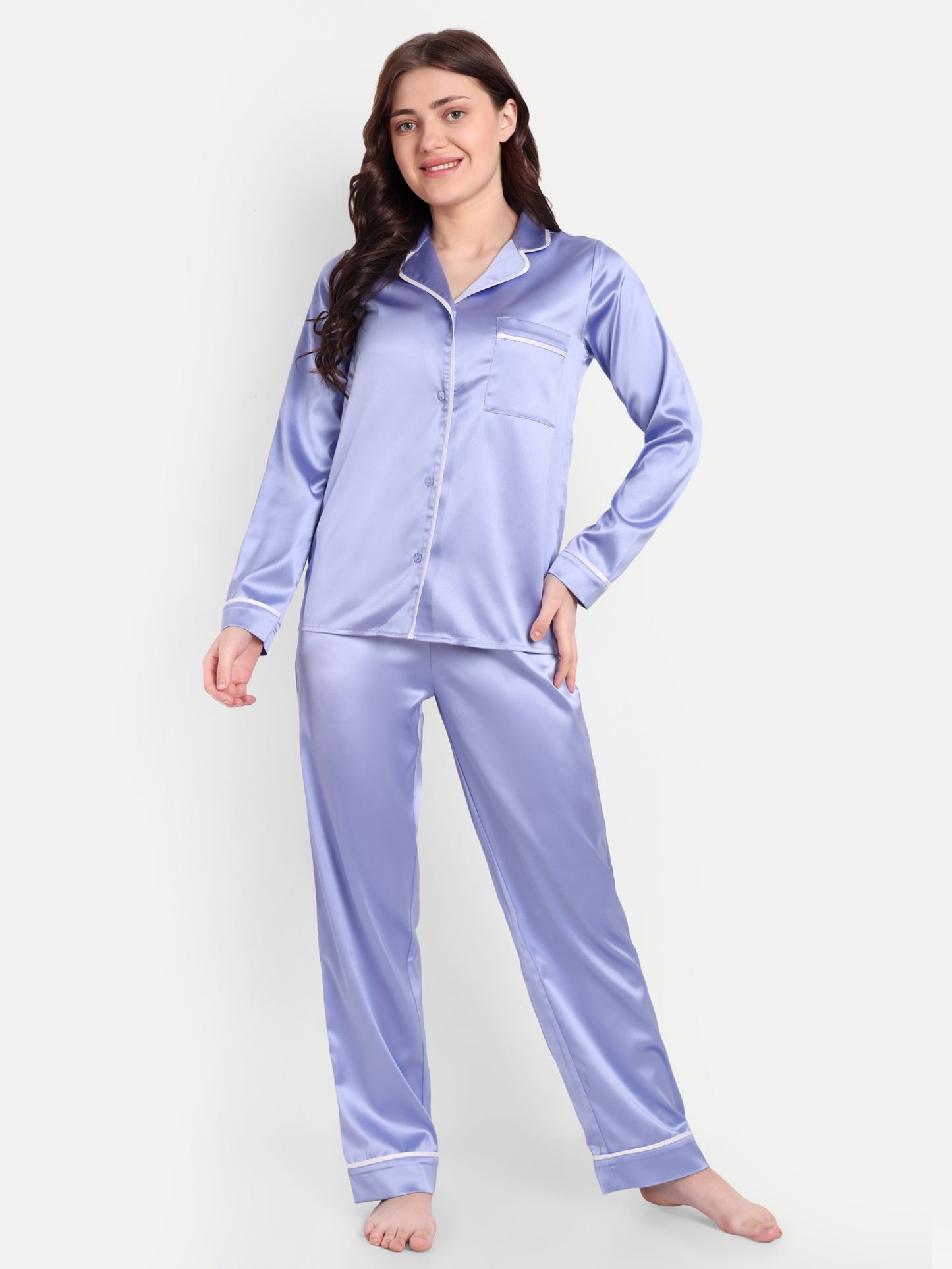 ANNA SLEEP SET IN PERIWINKLE BLUE