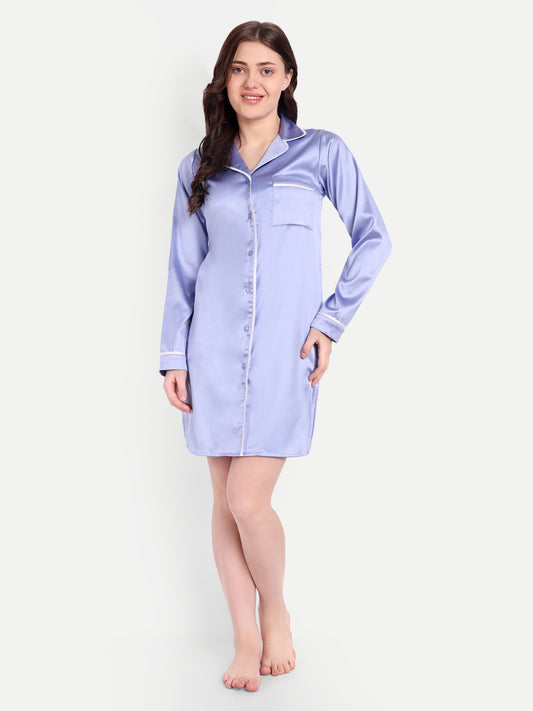 CHERIE SLEEP DRESS IN PERIWINKLE BLUE