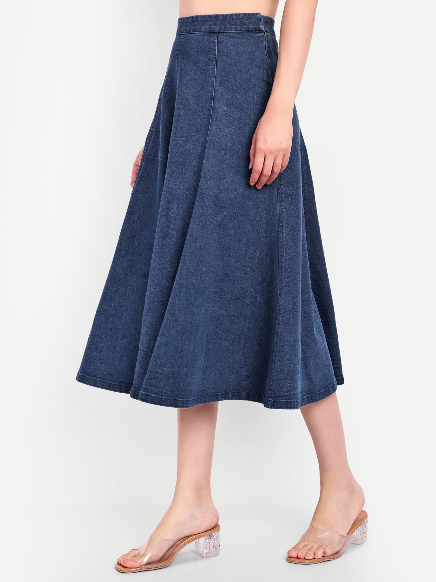 MADISON DENIM FLARED SKIRT