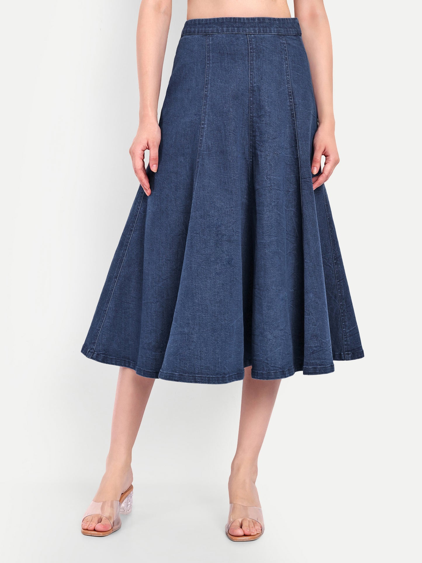 MADISON DENIM FLARED SKIRT