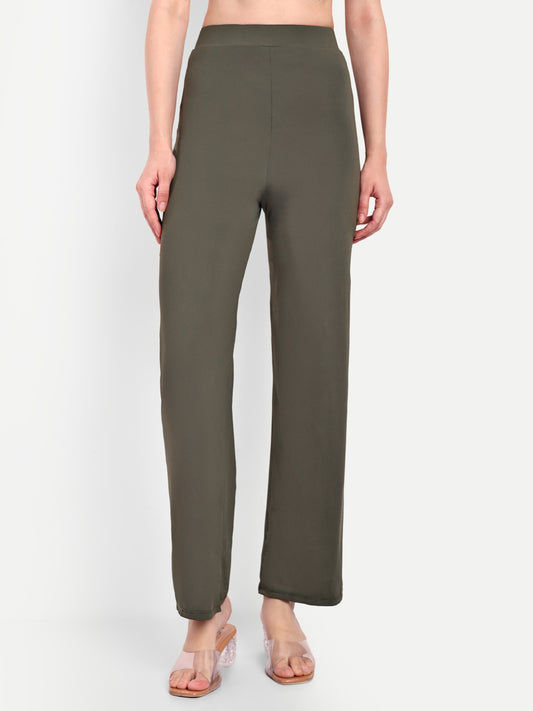 JULIA FLARED PANTS IN OLIVE GREEN