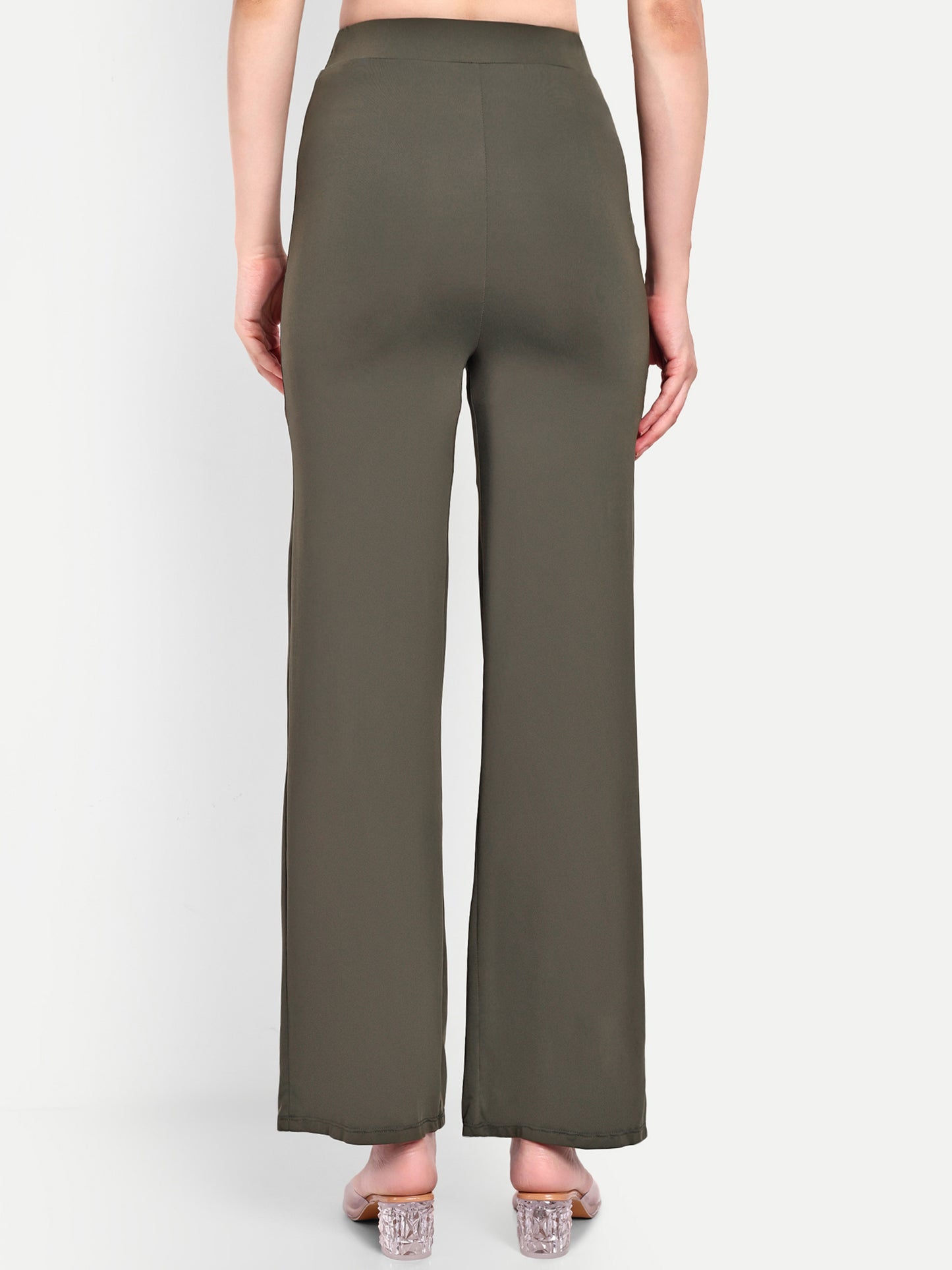 JULIA FLARED PANTS IN OLIVE GREEN