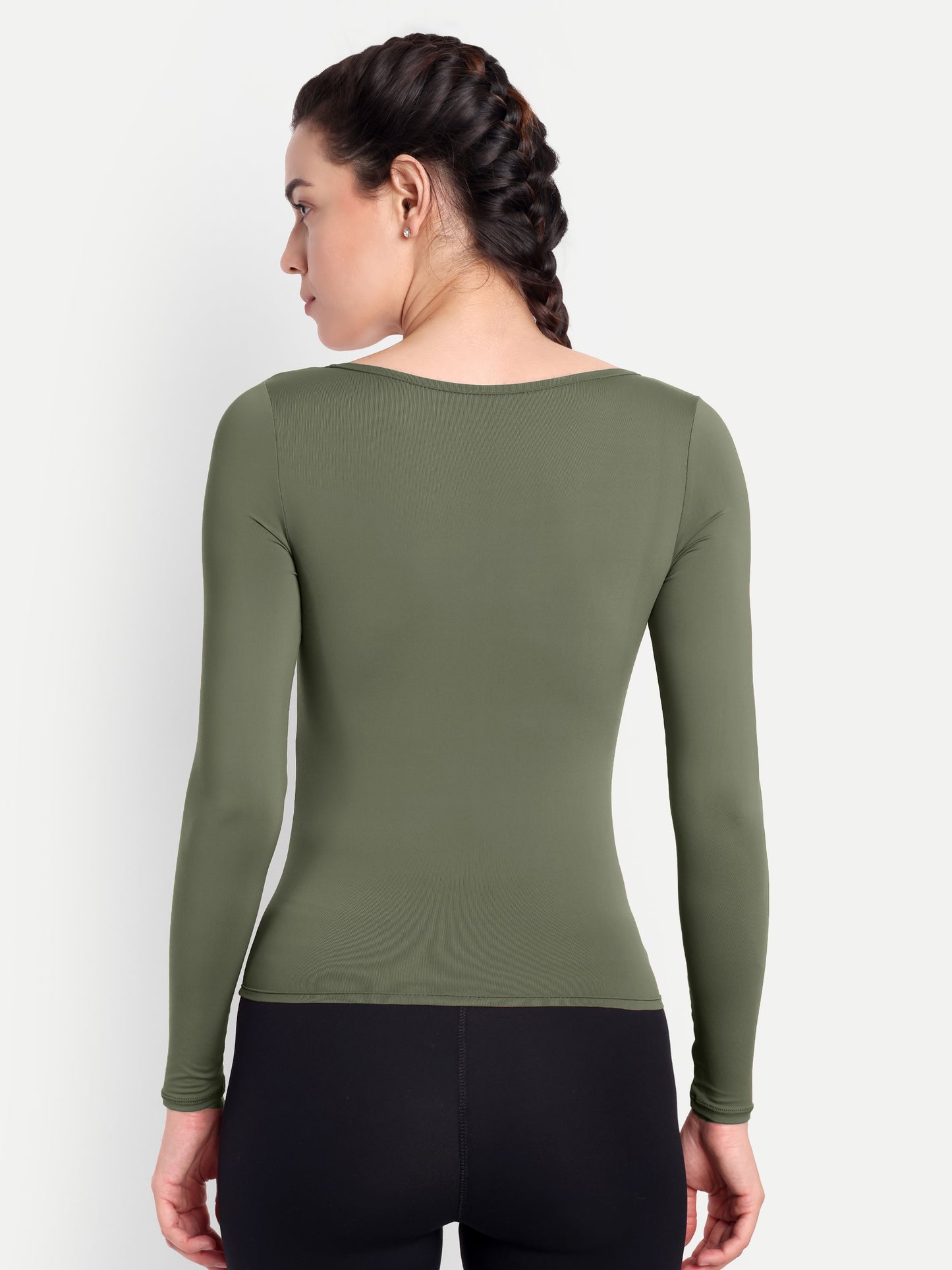 ZOE TOP IN OLIVE GREEN