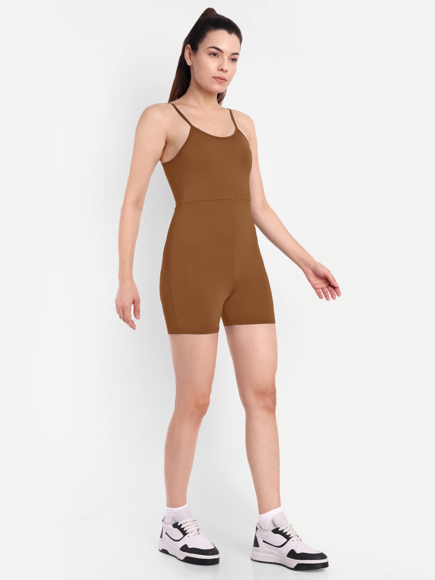 GIGI PLAY SUIT IN CHOCOLATE BROWN