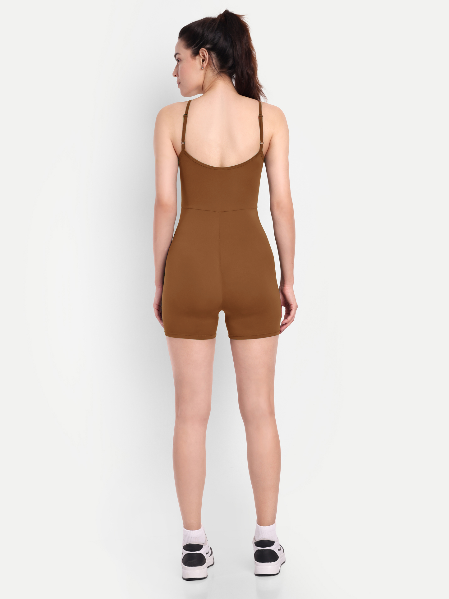 GIGI PLAY SUIT IN CHOCOLATE BROWN