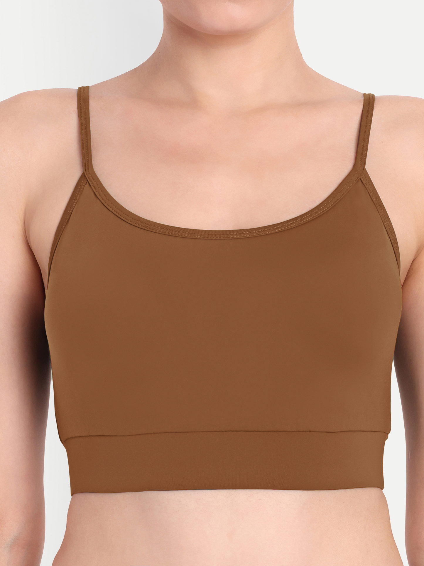 DEBBIE SPORTS BRA IN CHOCOLATE BROWN