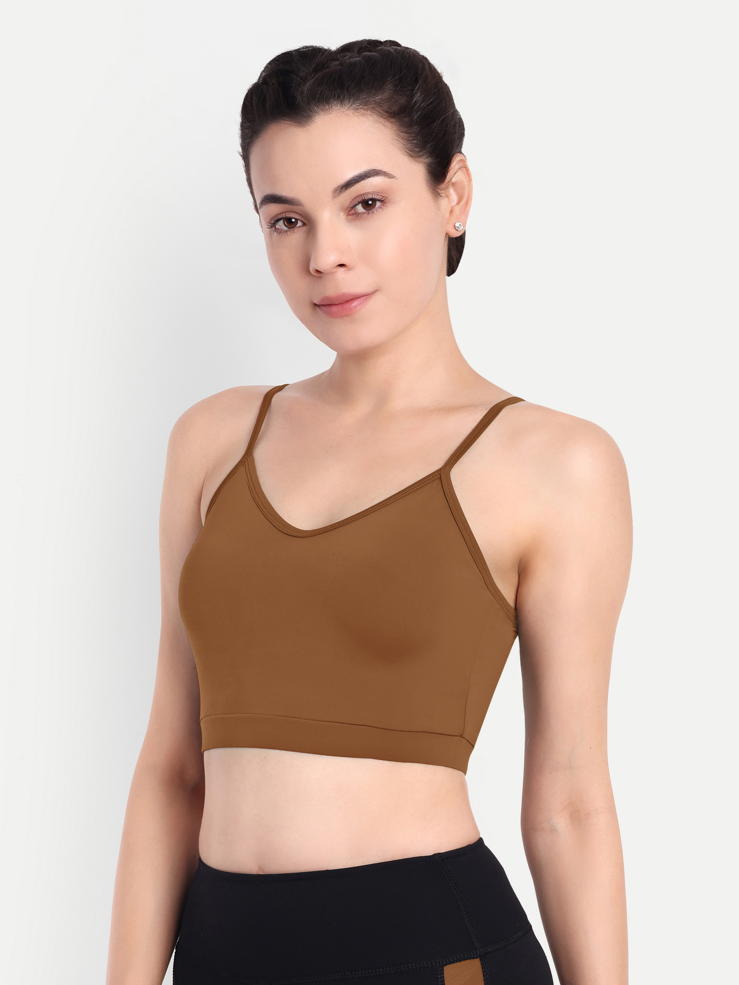 LANA SPORTS BRA IN CHOCOLATE BROWN