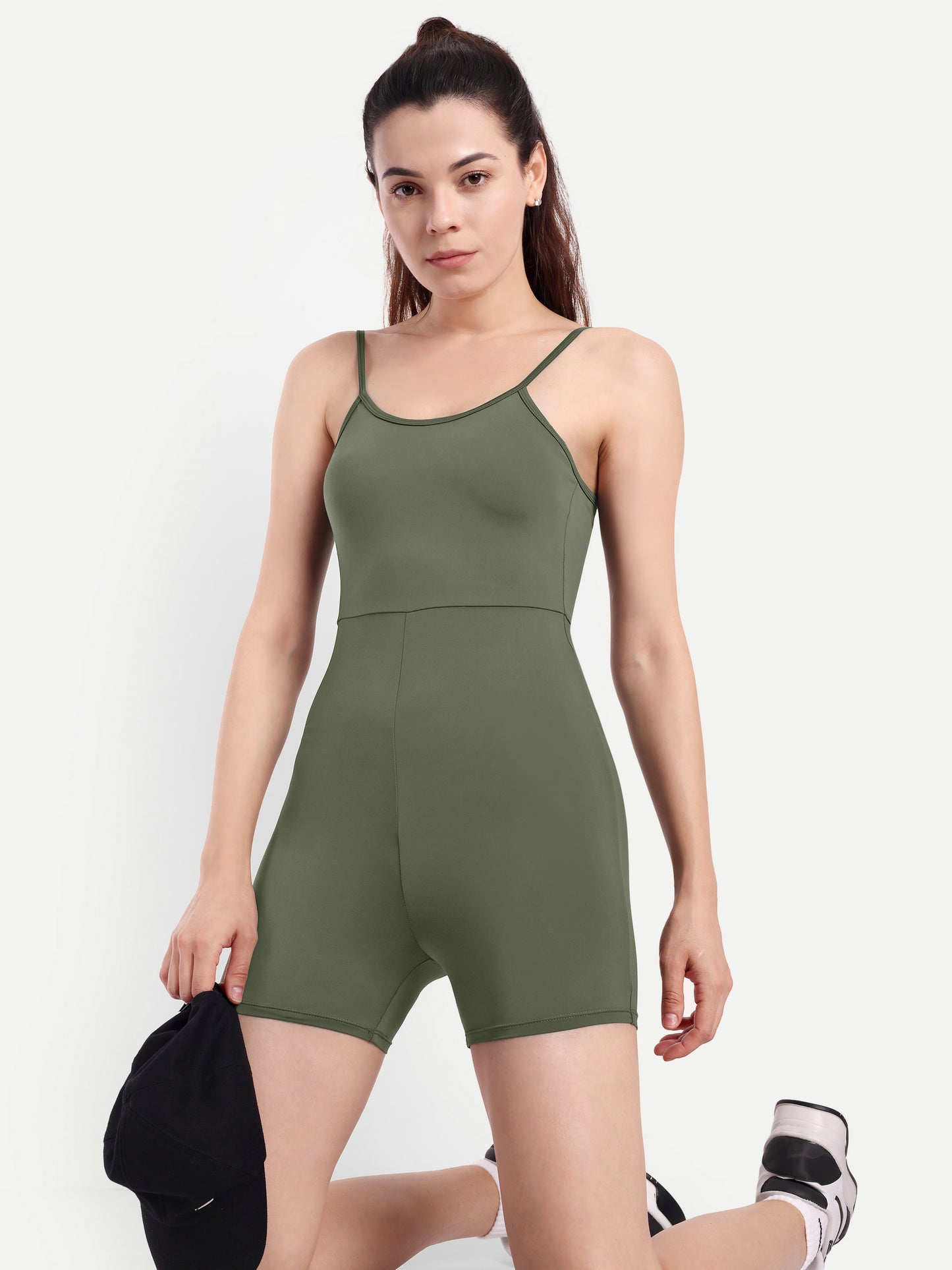 GIGI PLAY SUIT IN OLIVE GREEN