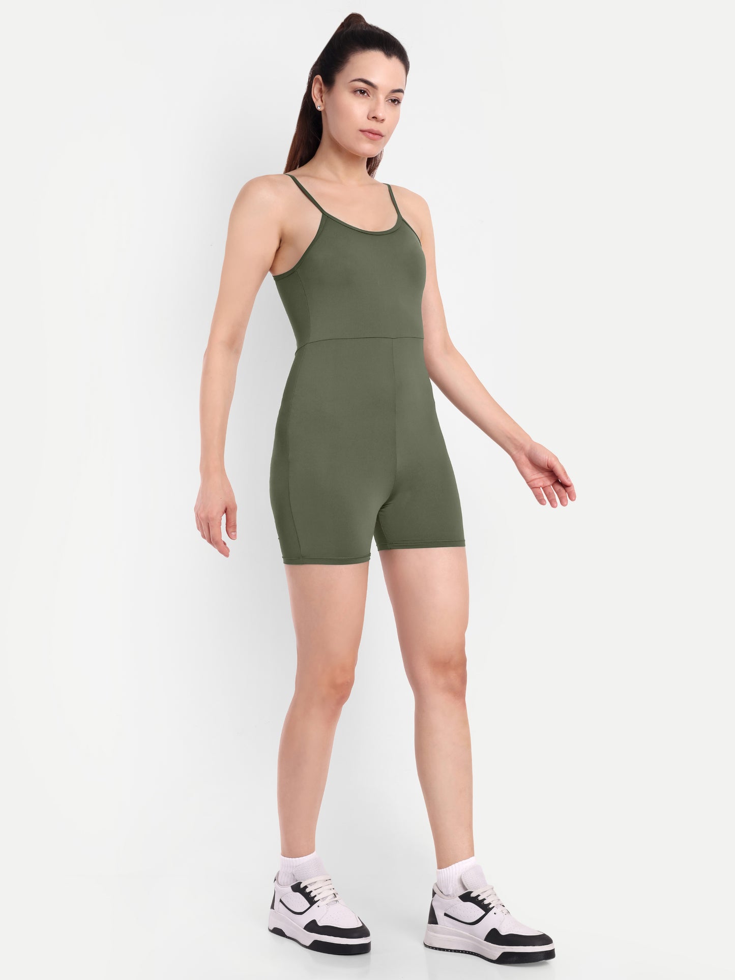 GIGI PLAY SUIT IN OLIVE GREEN