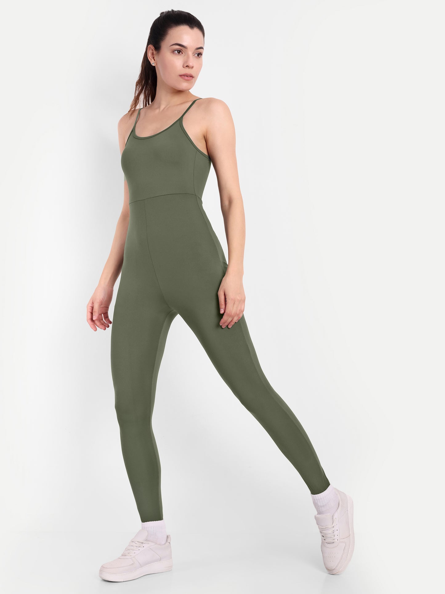 ISA BODYSUIT IN OLIVE GREEN