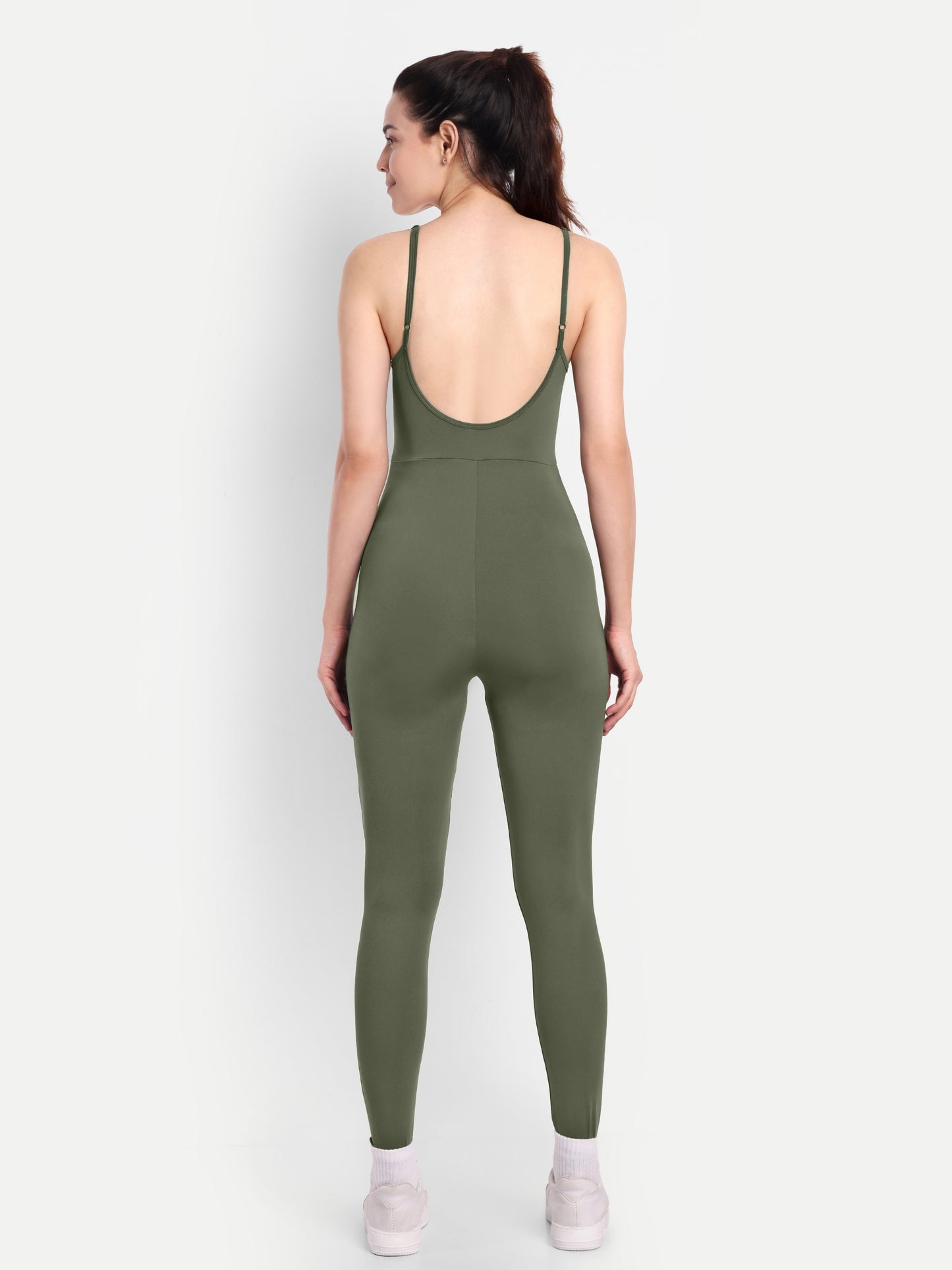 ISA BODYSUIT IN OLIVE GREEN