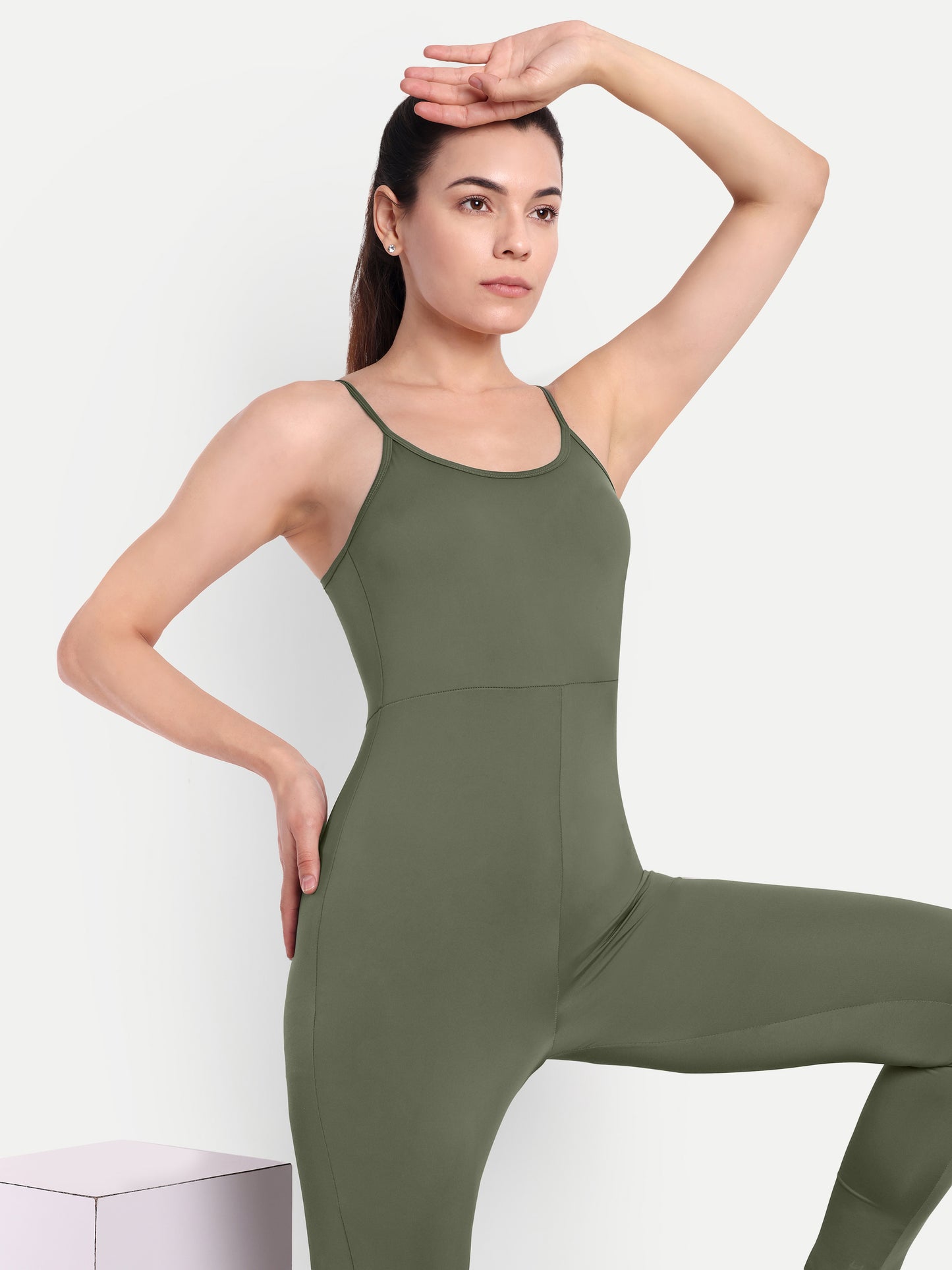 ISA BODYSUIT IN OLIVE GREEN