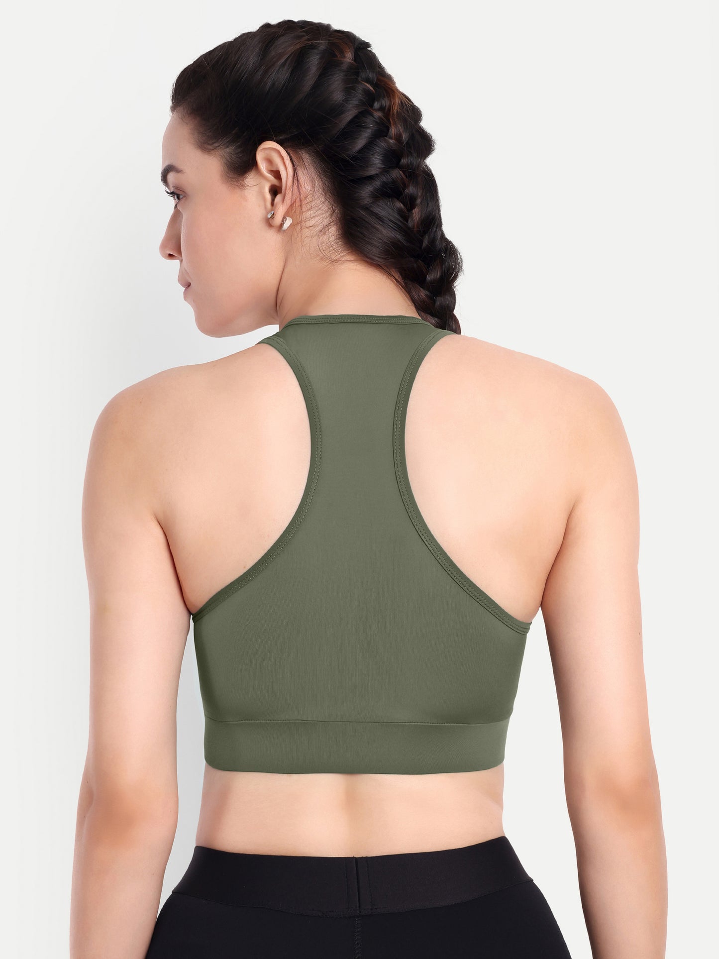 NATALIA SPORTS BRA IN OLIVE GREEN