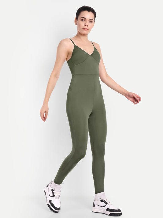 LYLA BODYSUIT IN OLIVE GREEN