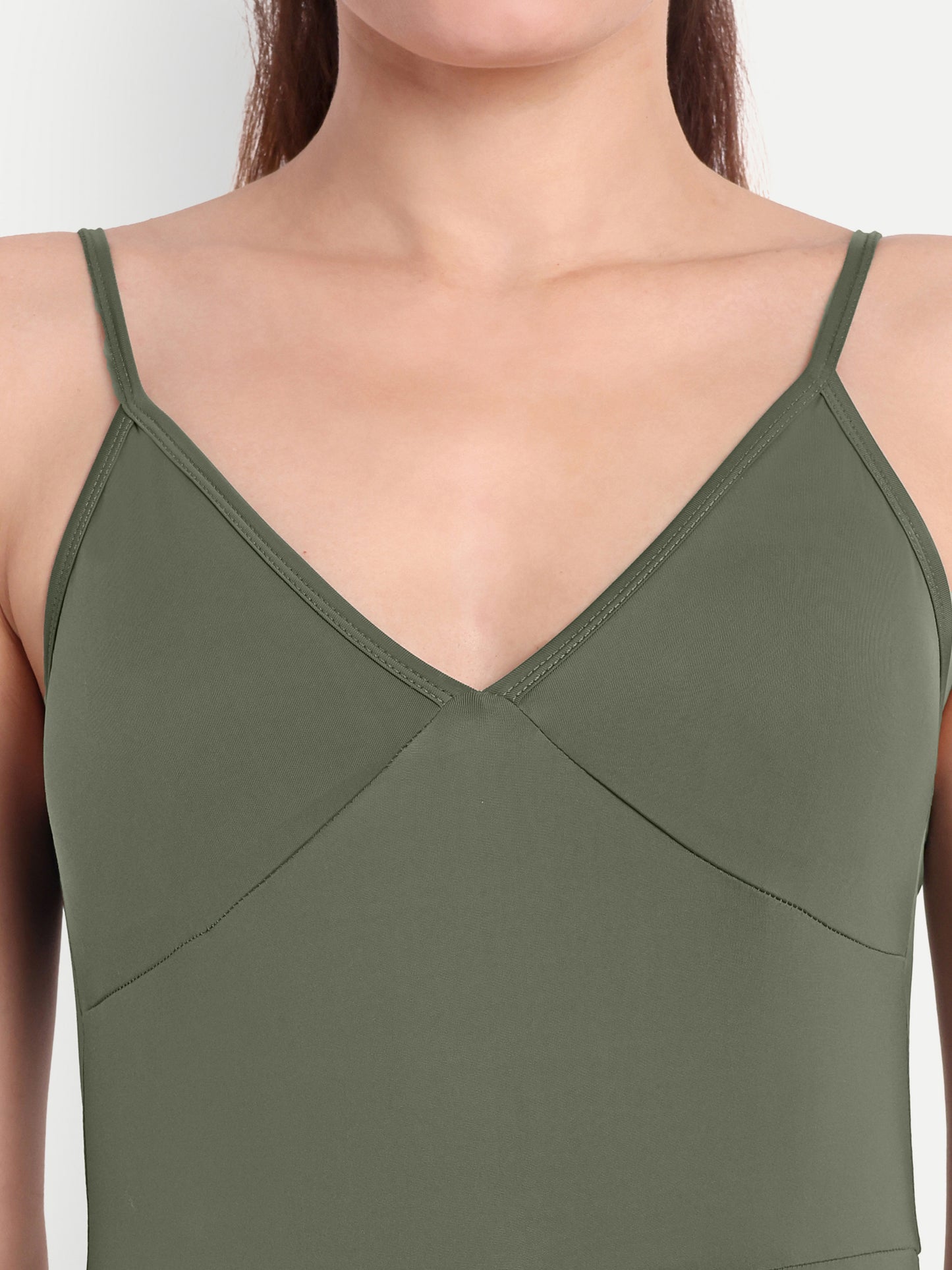 LYLA BODYSUIT IN OLIVE GREEN