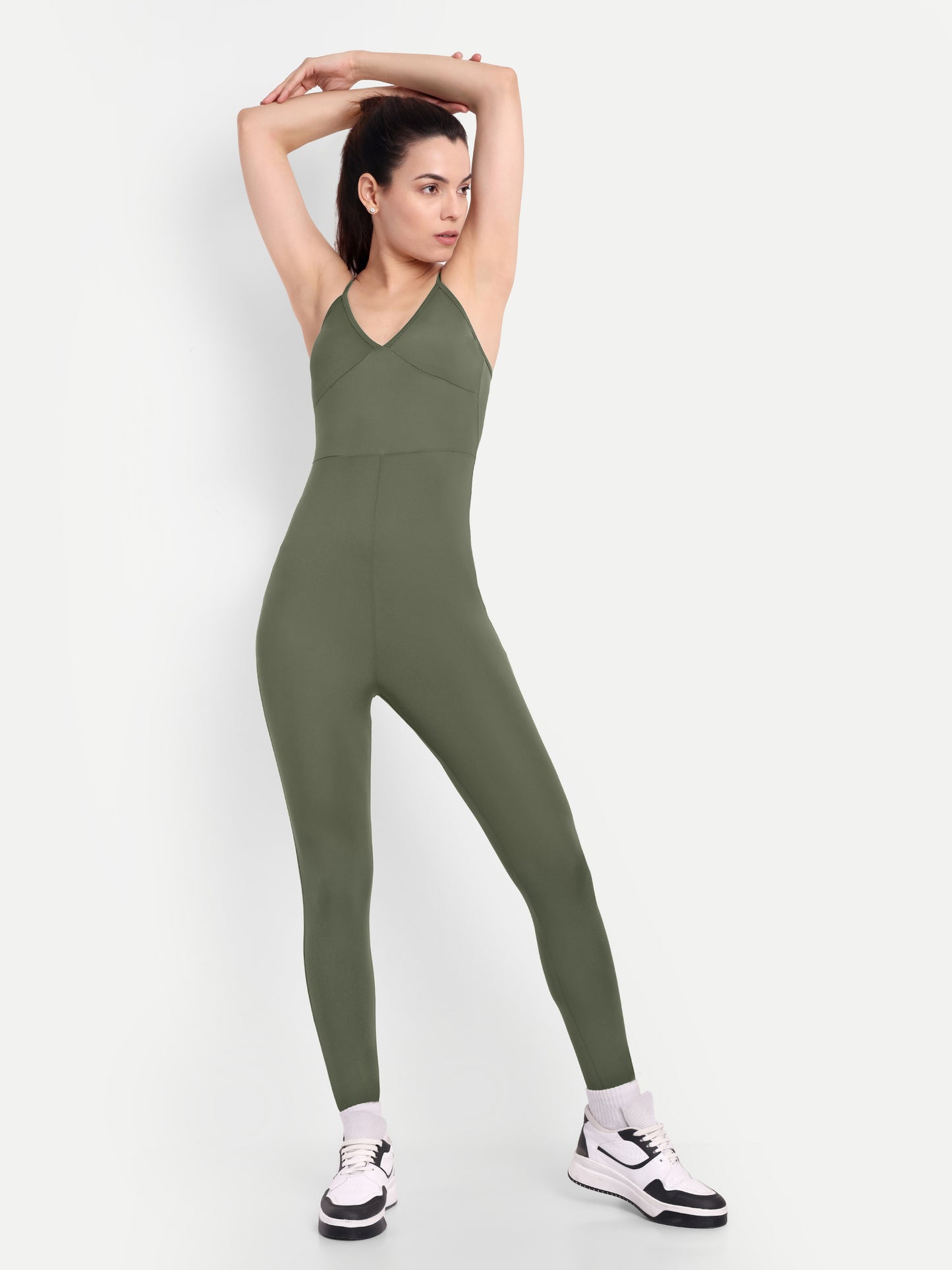 LYLA BODYSUIT IN OLIVE GREEN