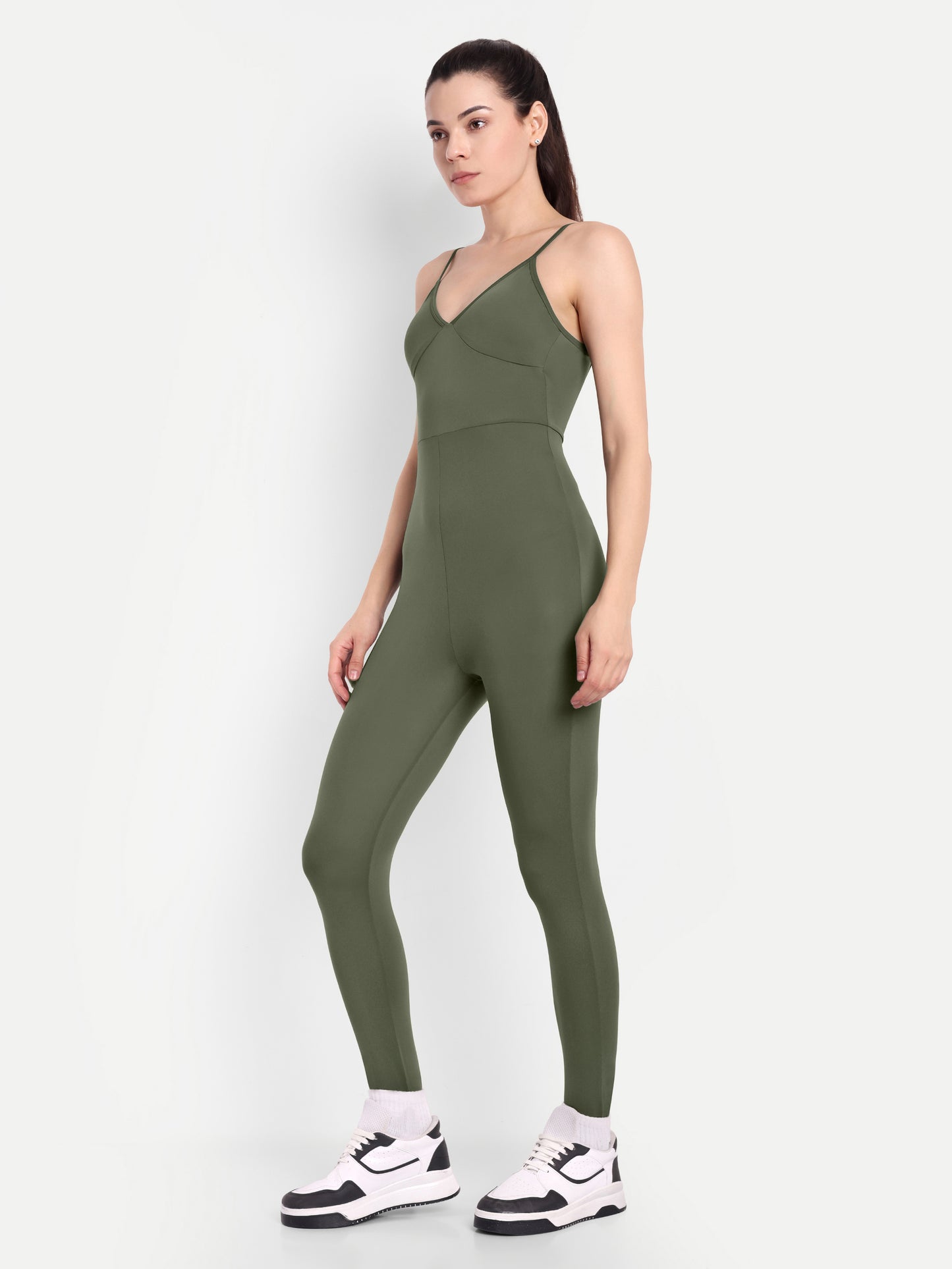 LYLA BODYSUIT IN OLIVE GREEN