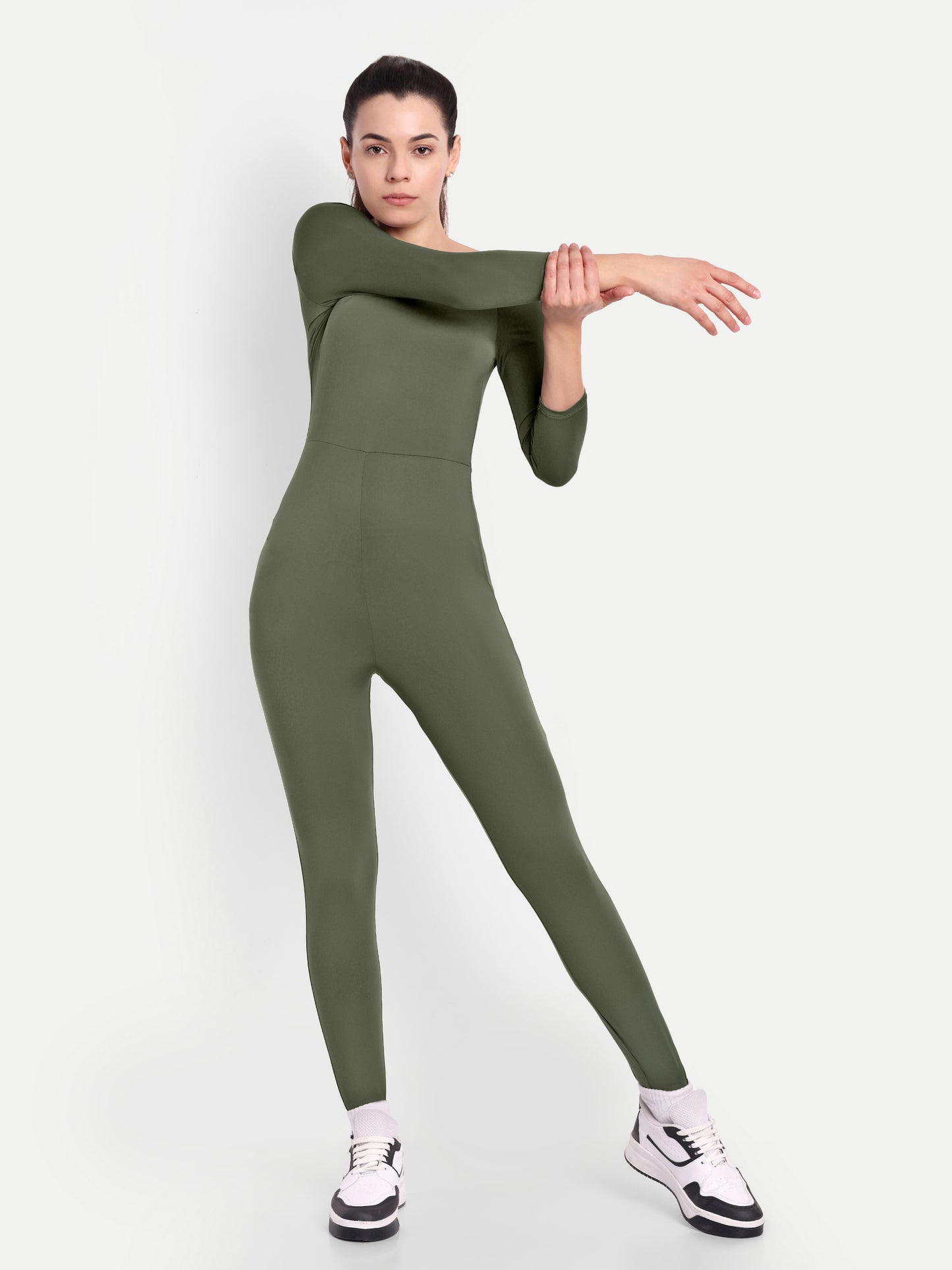 PARIS BODYSUIT IN OLIVE GREEN