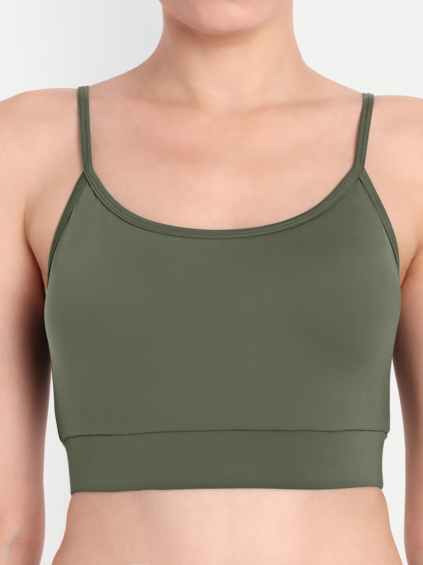 DEBBIE SPORTS BRA IN OLIVE GREEN