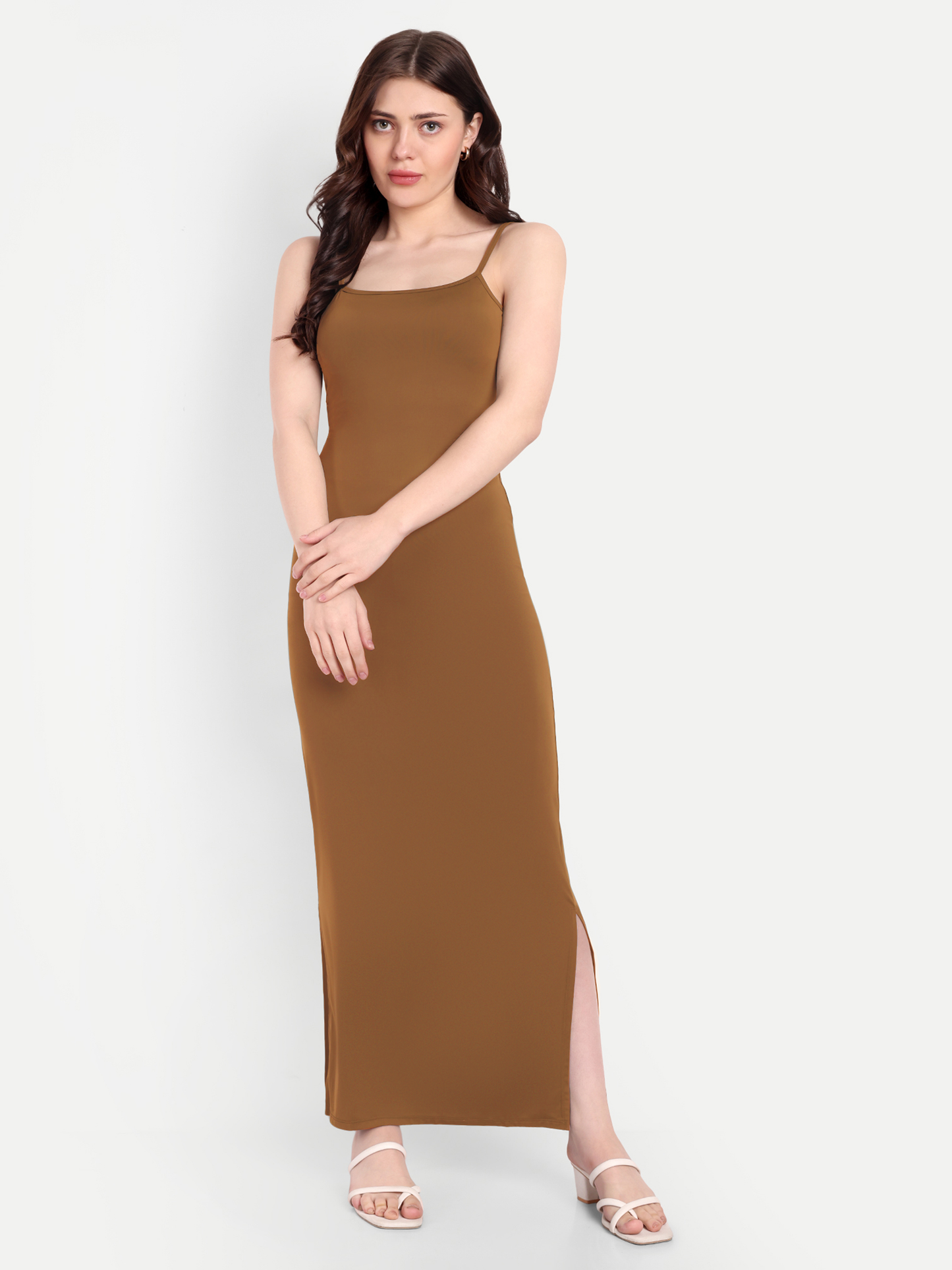 SOPHIA LOUNGE DRESS IN CHOCOLATE BROWN