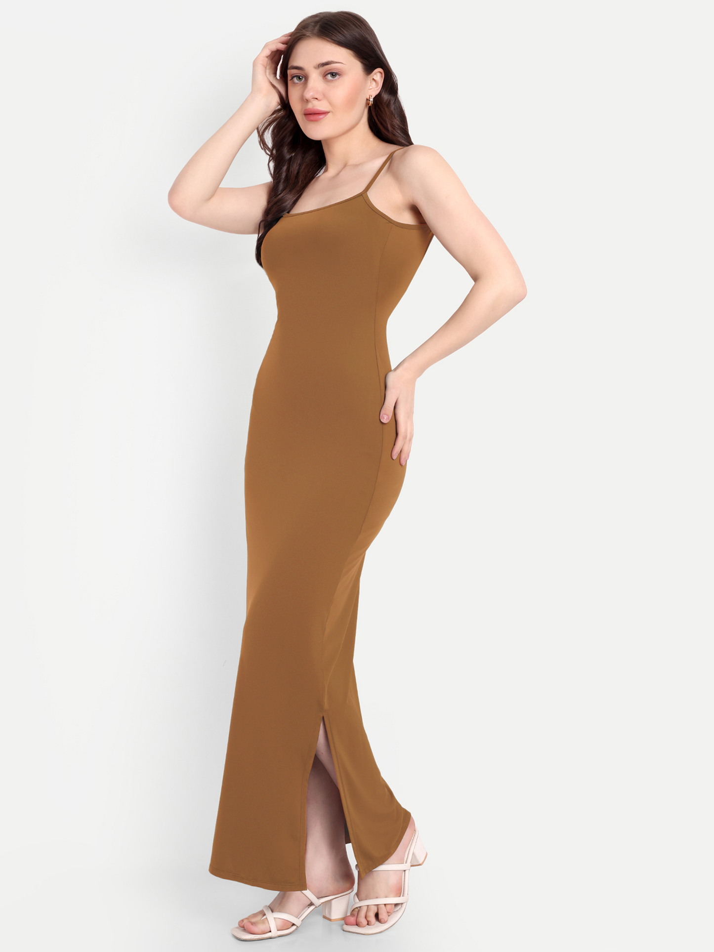 SOPHIA LOUNGE DRESS IN CHOCOLATE BROWN