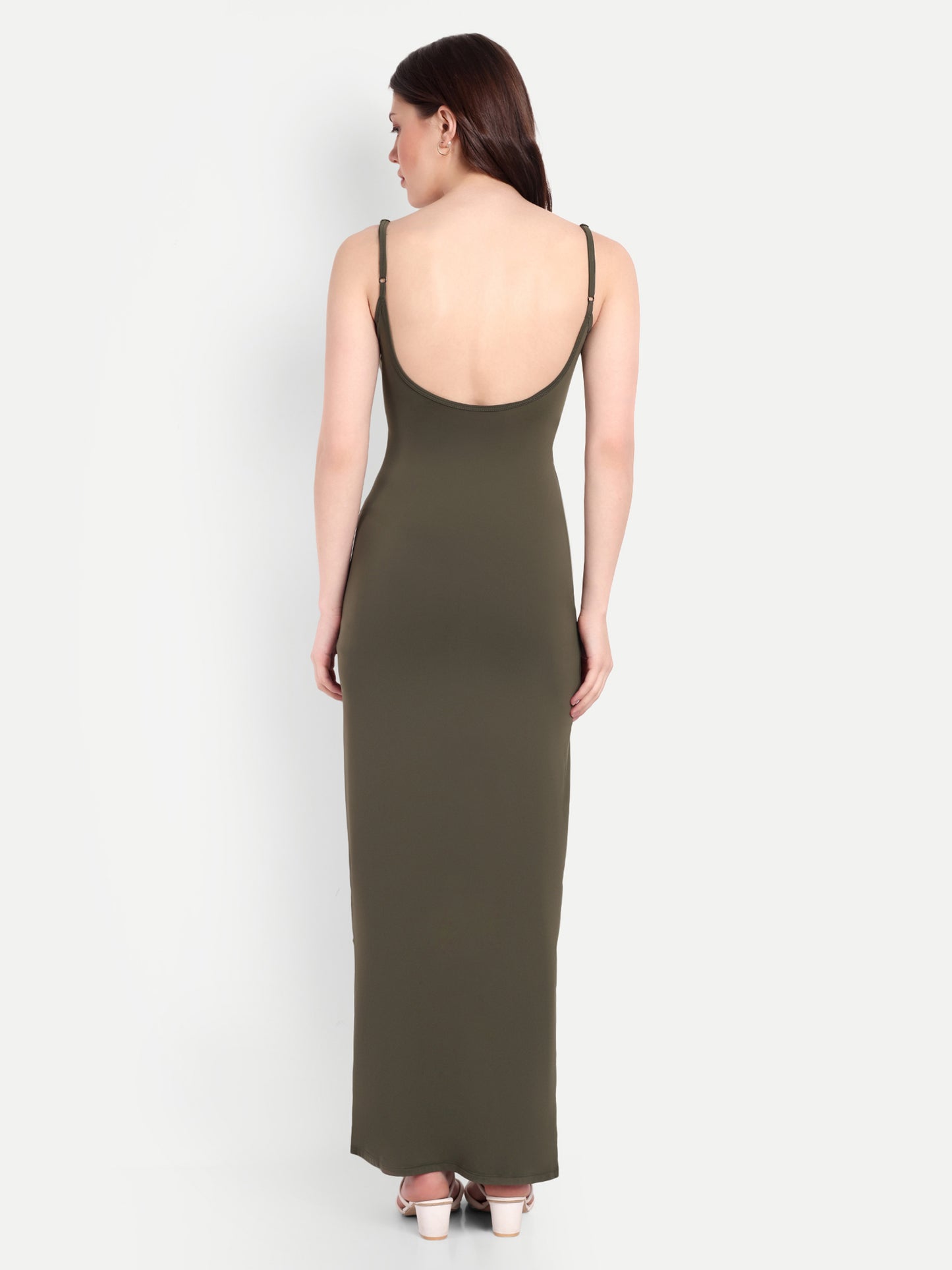 SOPHIA LOUNGE DRESS IN OLIVE GREEN