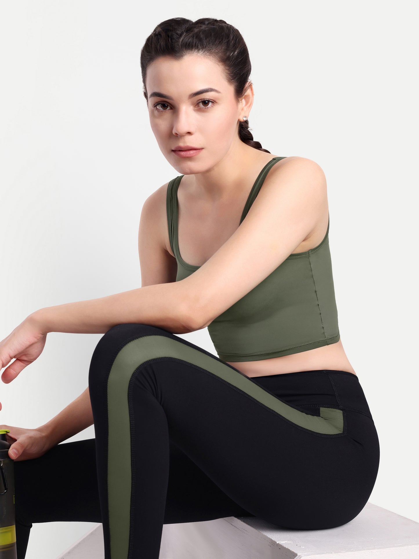 LOLA TANK TOP IN OLIVE GREEN