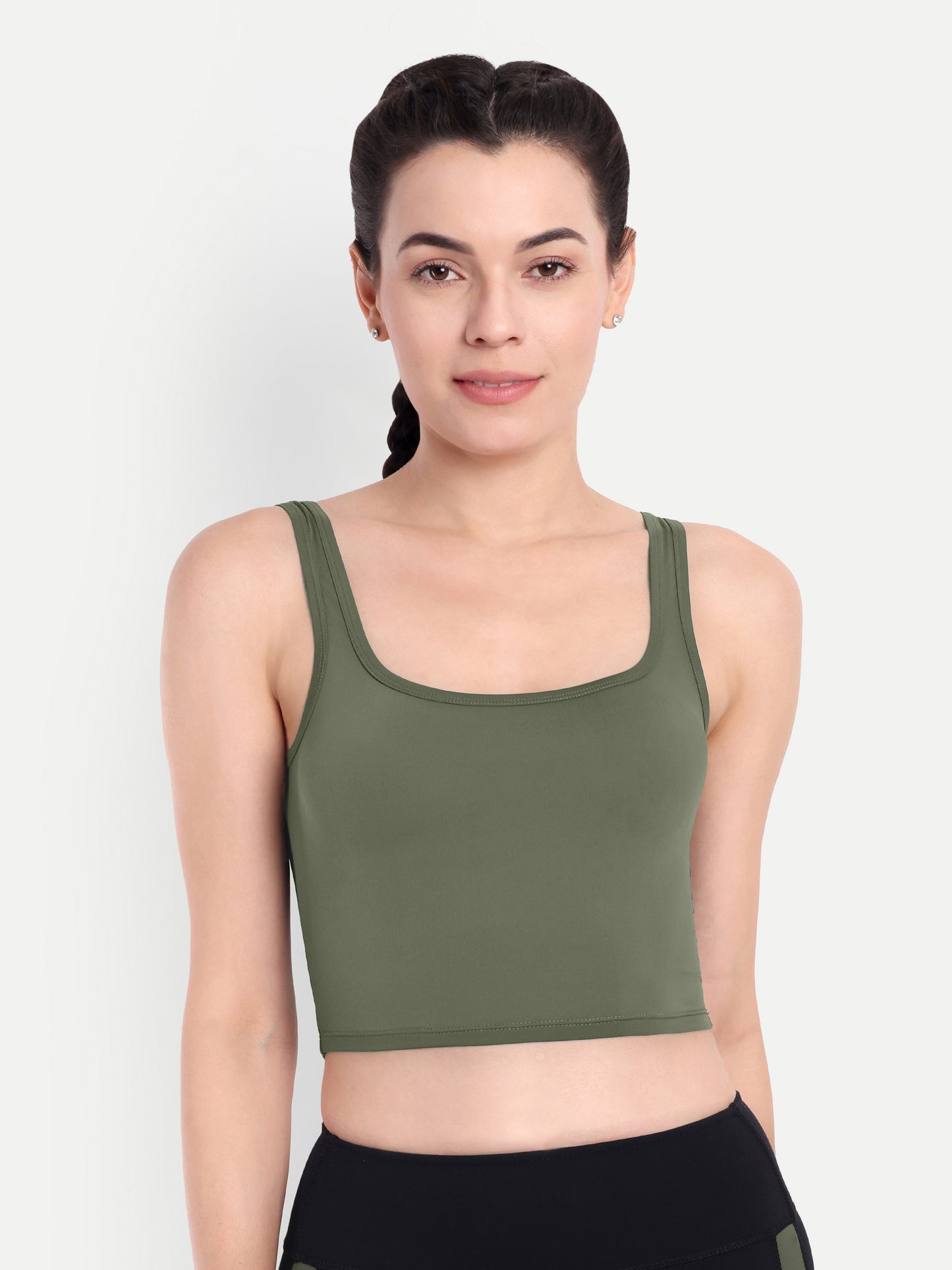 LOLA TANK TOP IN OLIVE GREEN