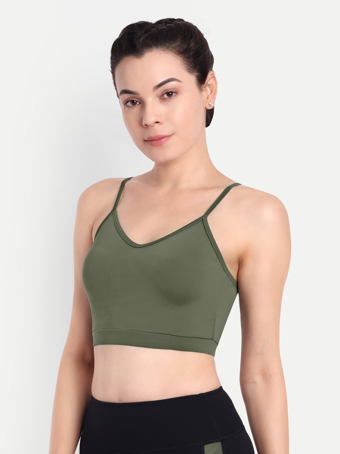 LANA SPORTS BRA IN OLIVE GREEN