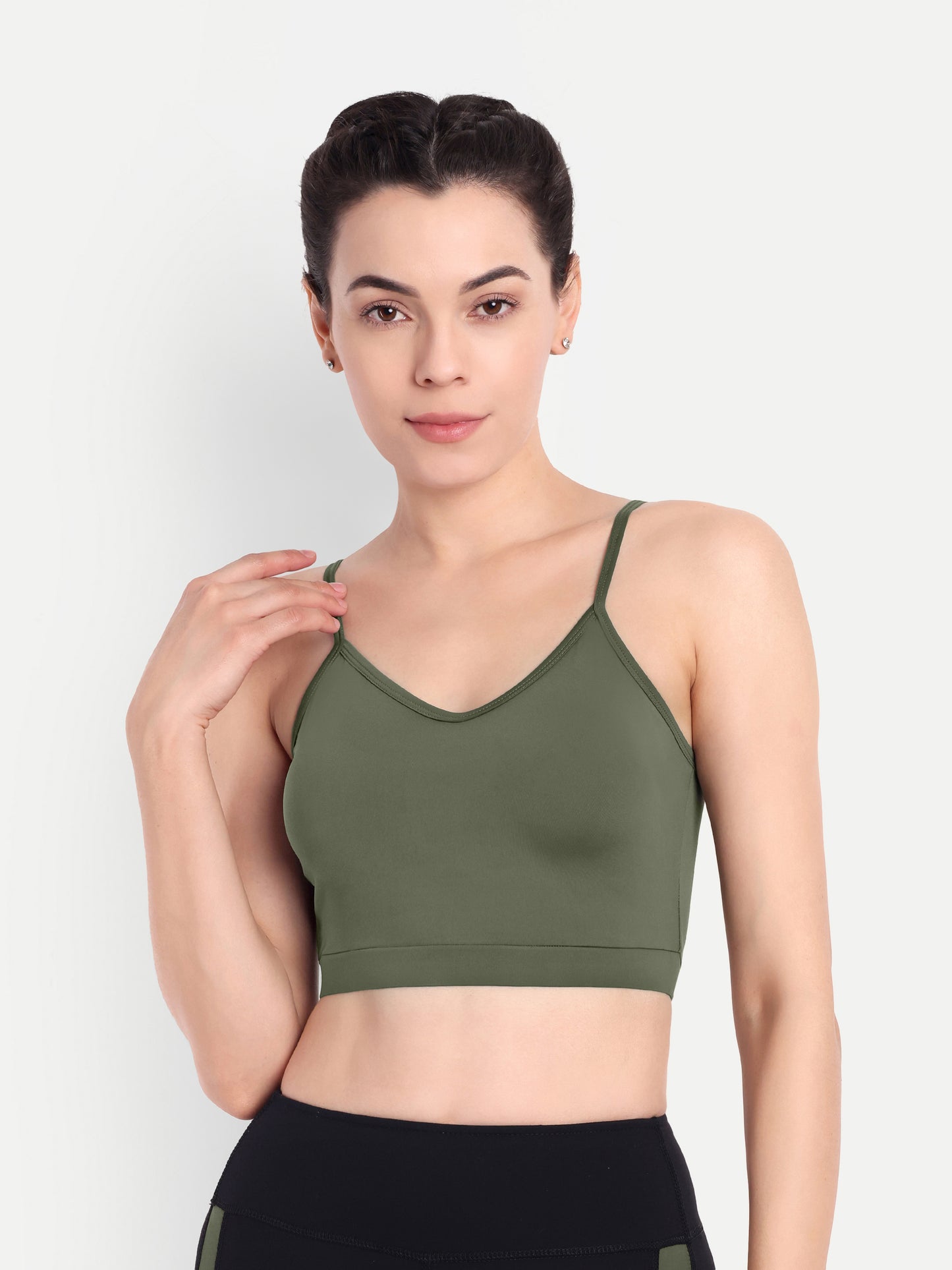 LANA SPORTS BRA IN OLIVE GREEN